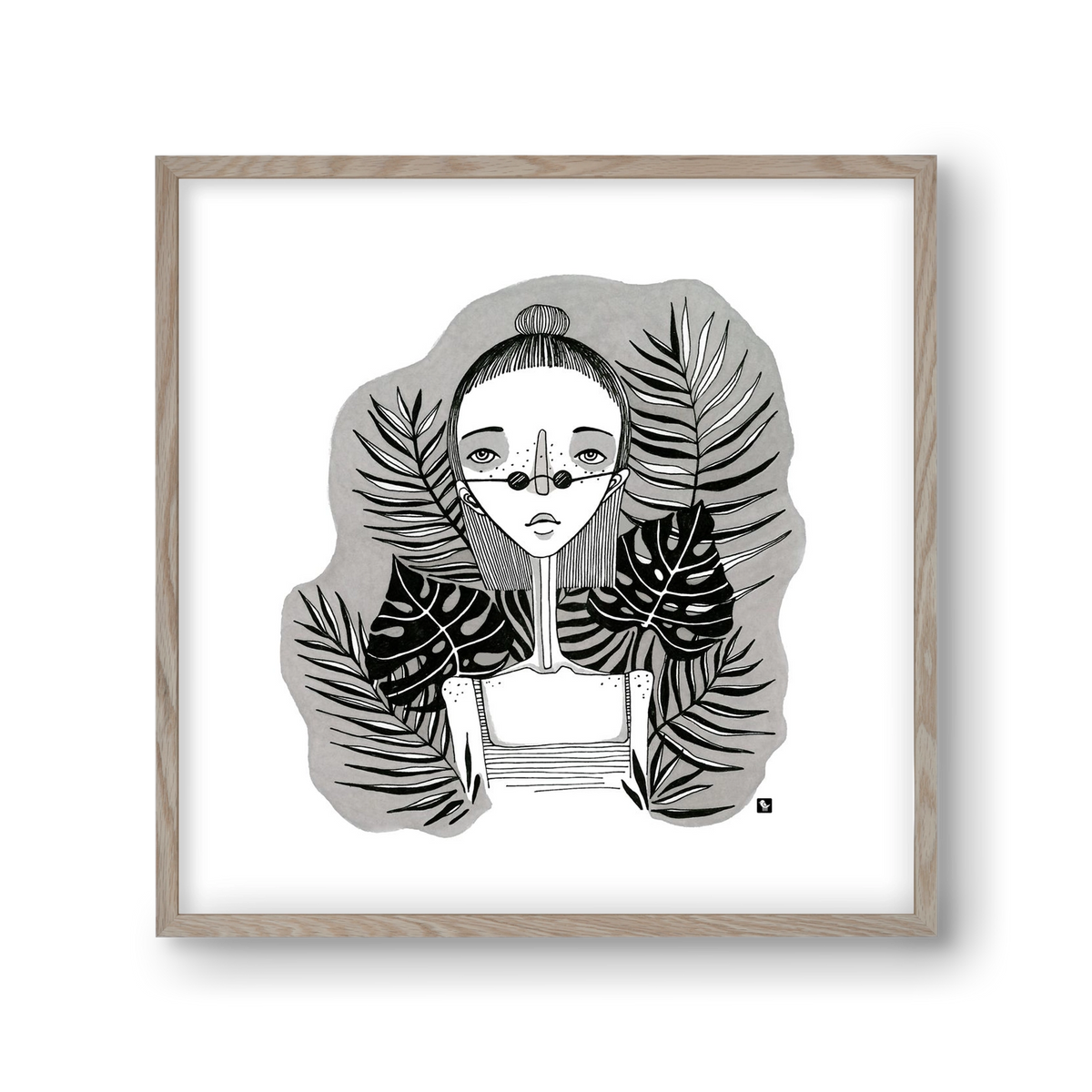 Floryn, 30x30 cm (30x30 cm), Tölgy keret