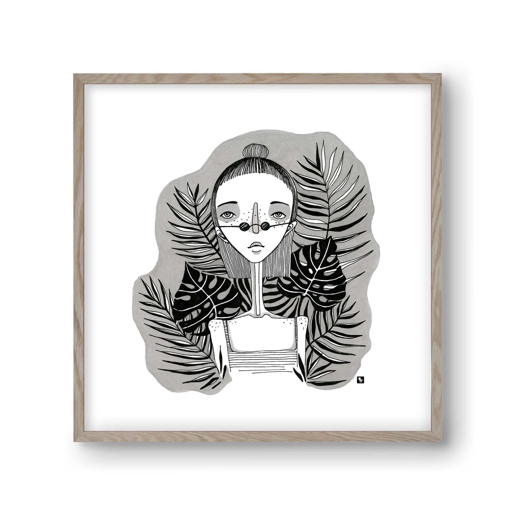 Floryn, 30x30 cm (30x30 cm), Tölgy keret