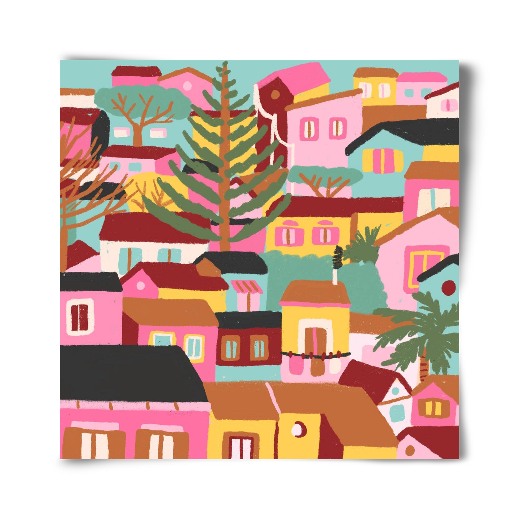 Modica város részlet, 40x40 cm, Keret nélkül