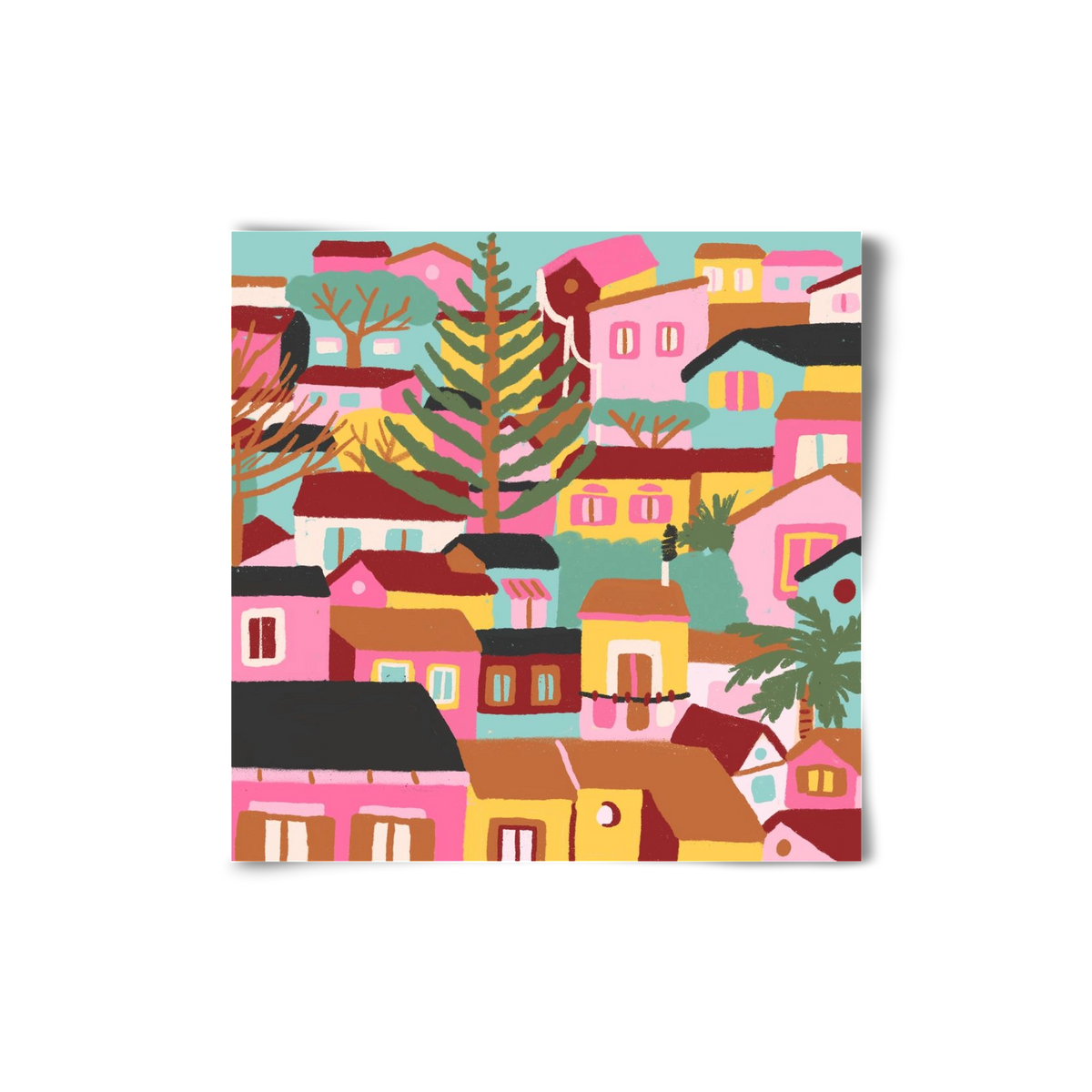 Modica város részlet, 20x20 cm, Keret nélkül