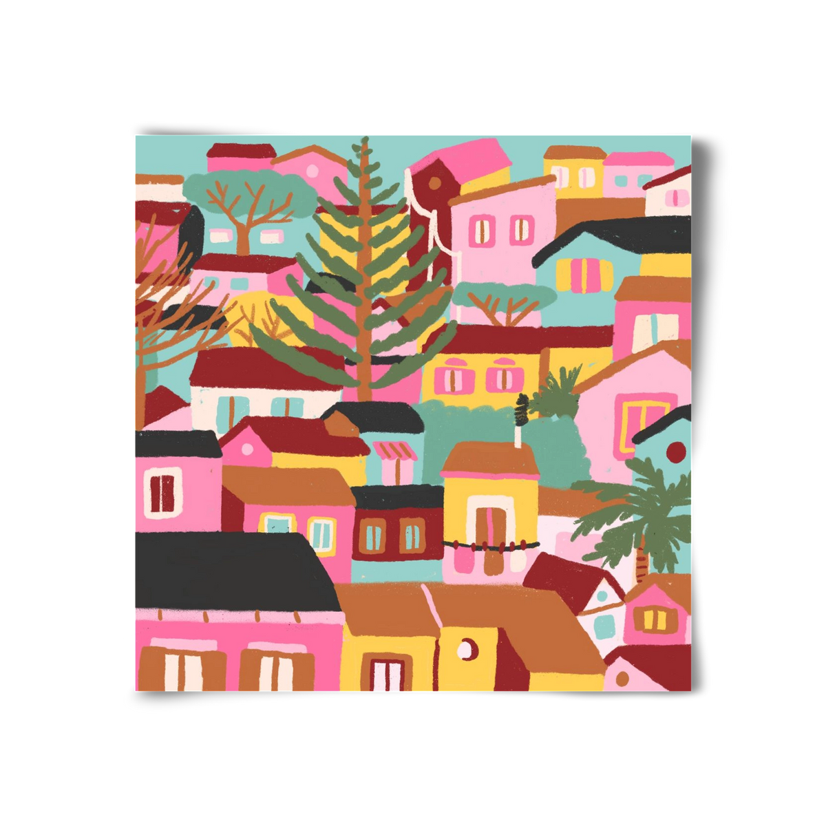 Modica város részlet, 30x30 cm, Keret nélkül