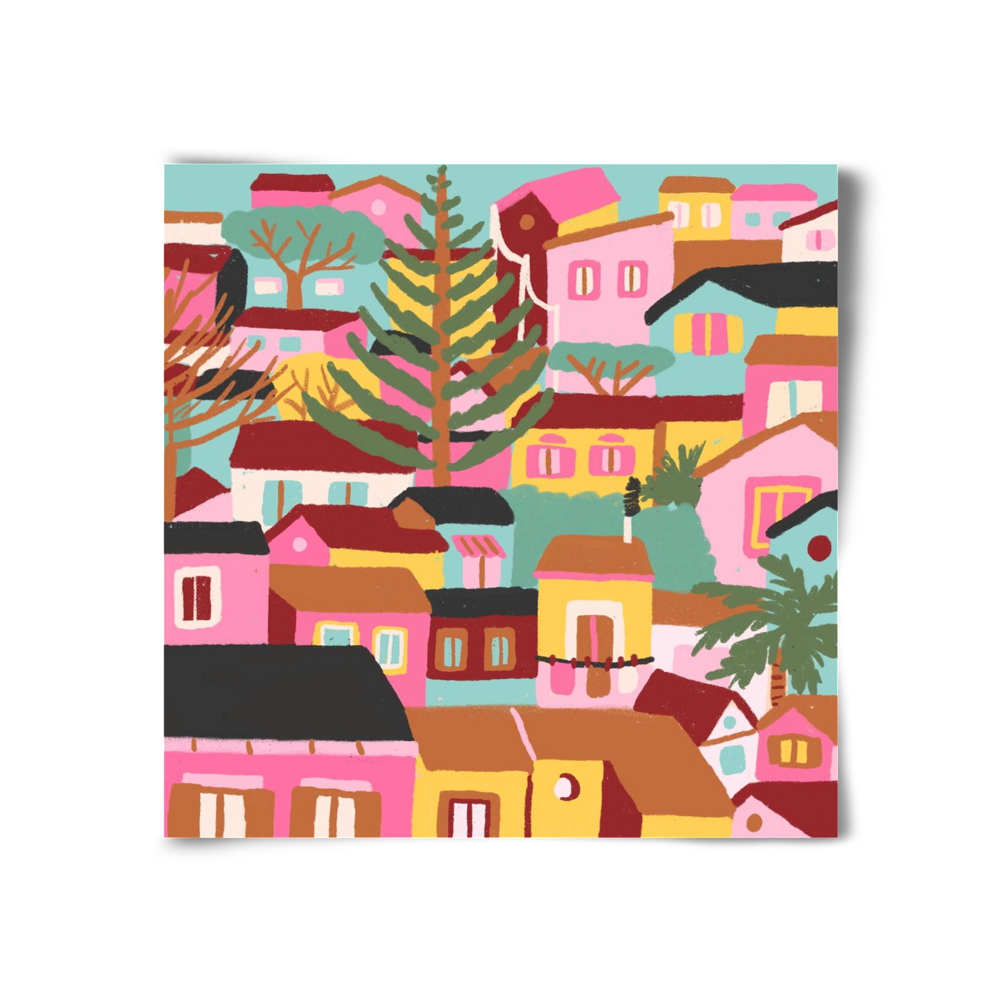 Modica város részlet, 30x30 cm, Keret nélkül