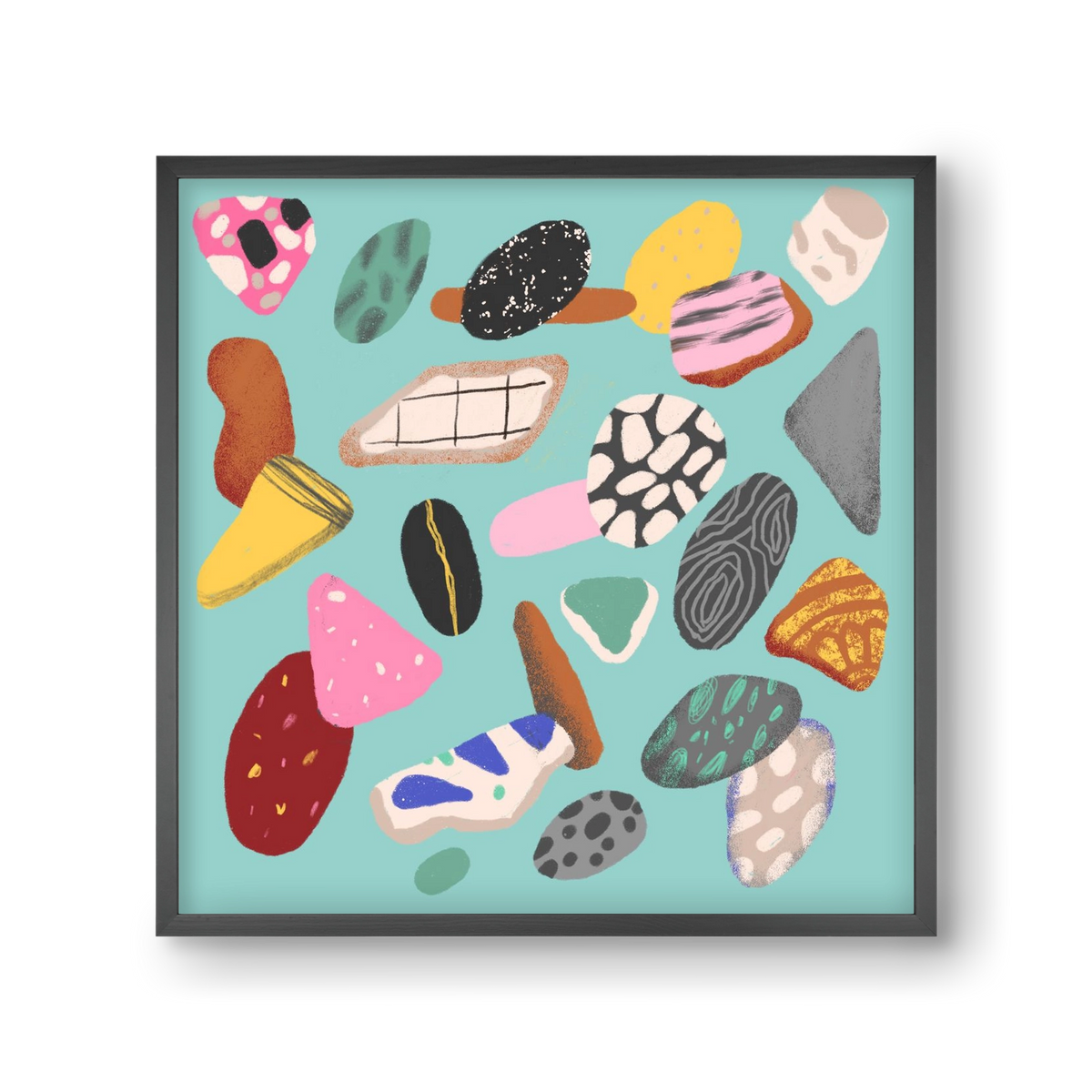 Souvenirs from the sea, 30x30 cm (30x30 cm), Fekete keret