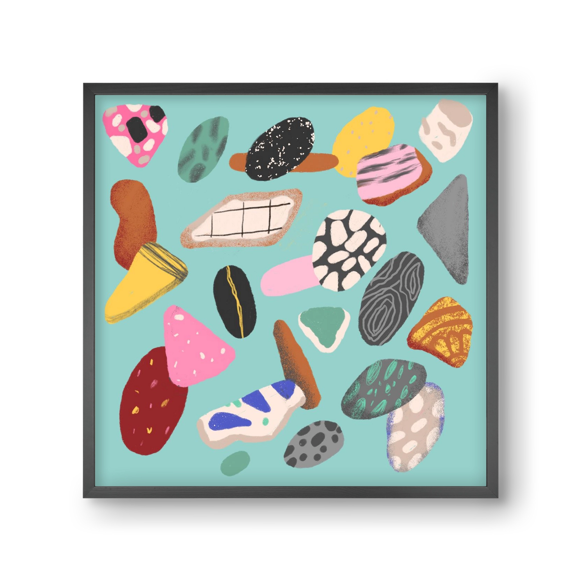 Souvenirs from the sea, 30x30 cm (30x30 cm), Fekete keret