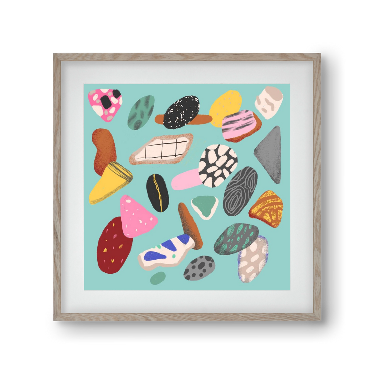 Souvenirs from the sea, 30x30 cm (20x20 cm), Tölgy keret, paszpartuval