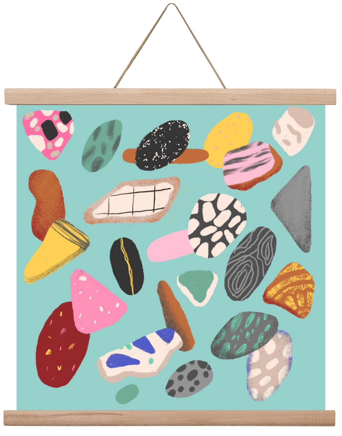 Souvenirs from the sea, 40x40 cm (40x40 cm), Tölgy akasztó