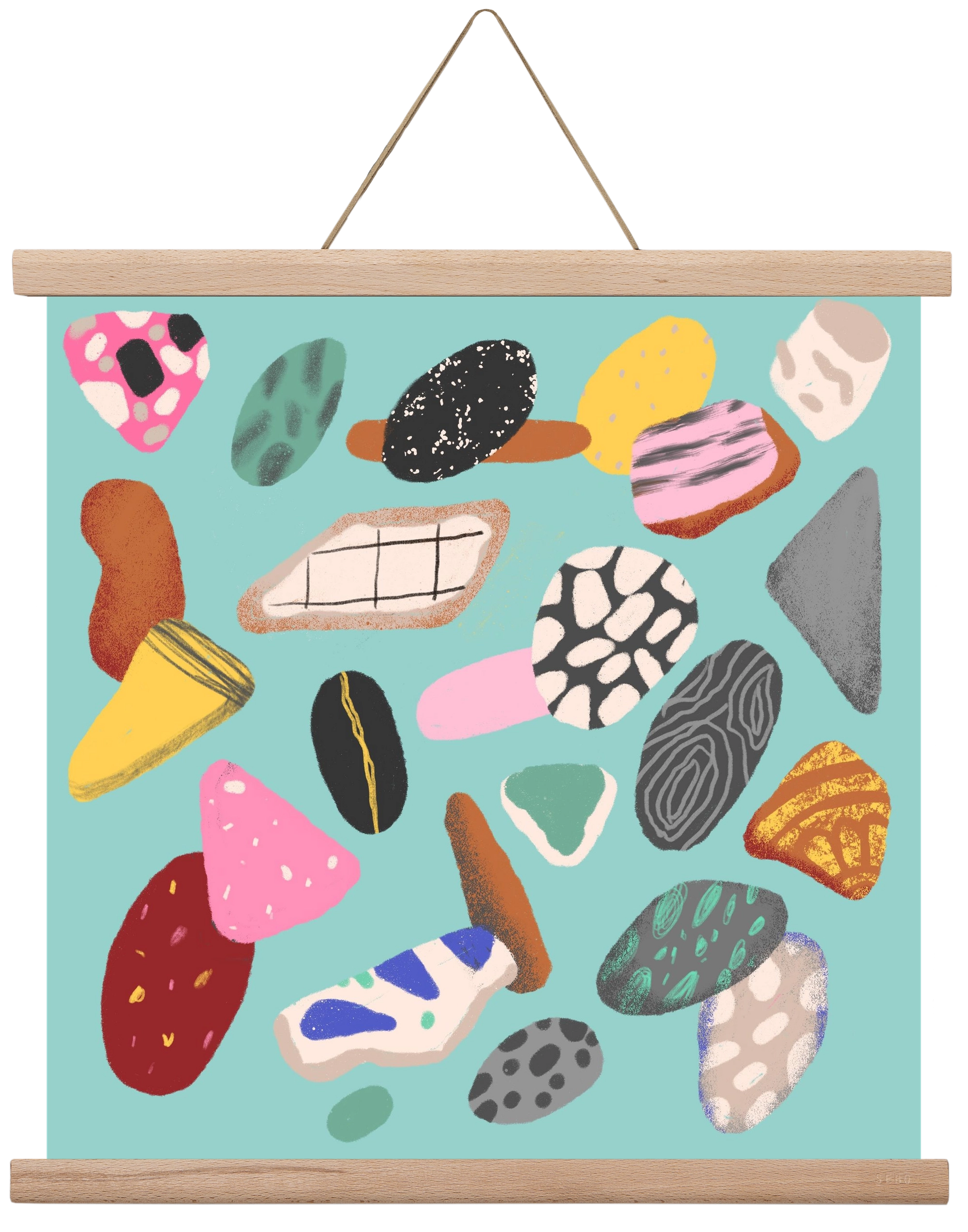 Souvenirs from the sea, 40x40 cm (40x40 cm), Tölgy akasztó