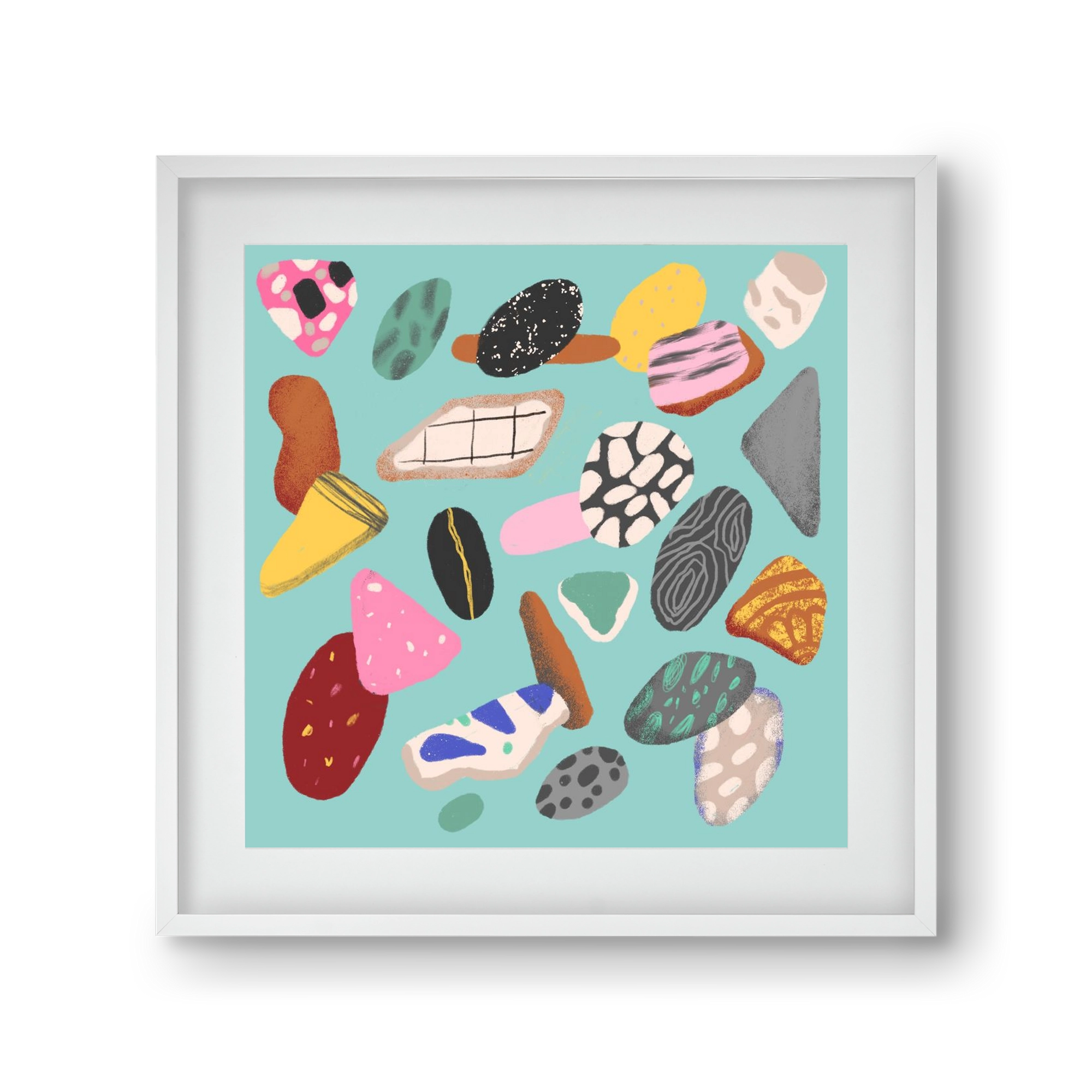 Souvenirs from the sea, 30x30 cm (20x20 cm), Fehér keret, paszpartuval