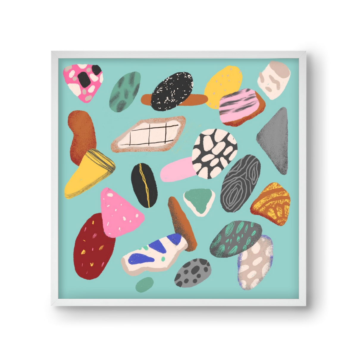 Souvenirs from the sea, 30x30 cm (30x30 cm), Fehér keret
