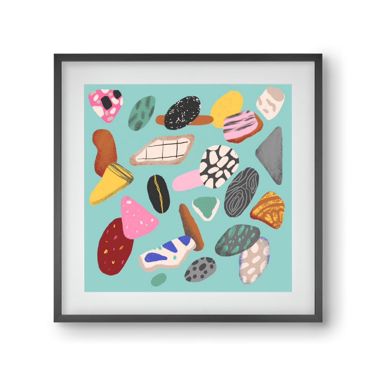 Souvenirs from the sea, 30x30 cm (20x20 cm), Fekete keret, paszpartuval