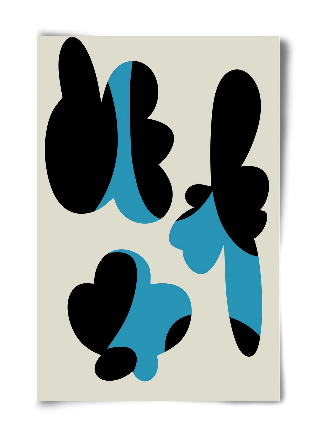 BLUE FLOWERS, 40x60 cm, Keret nélkül