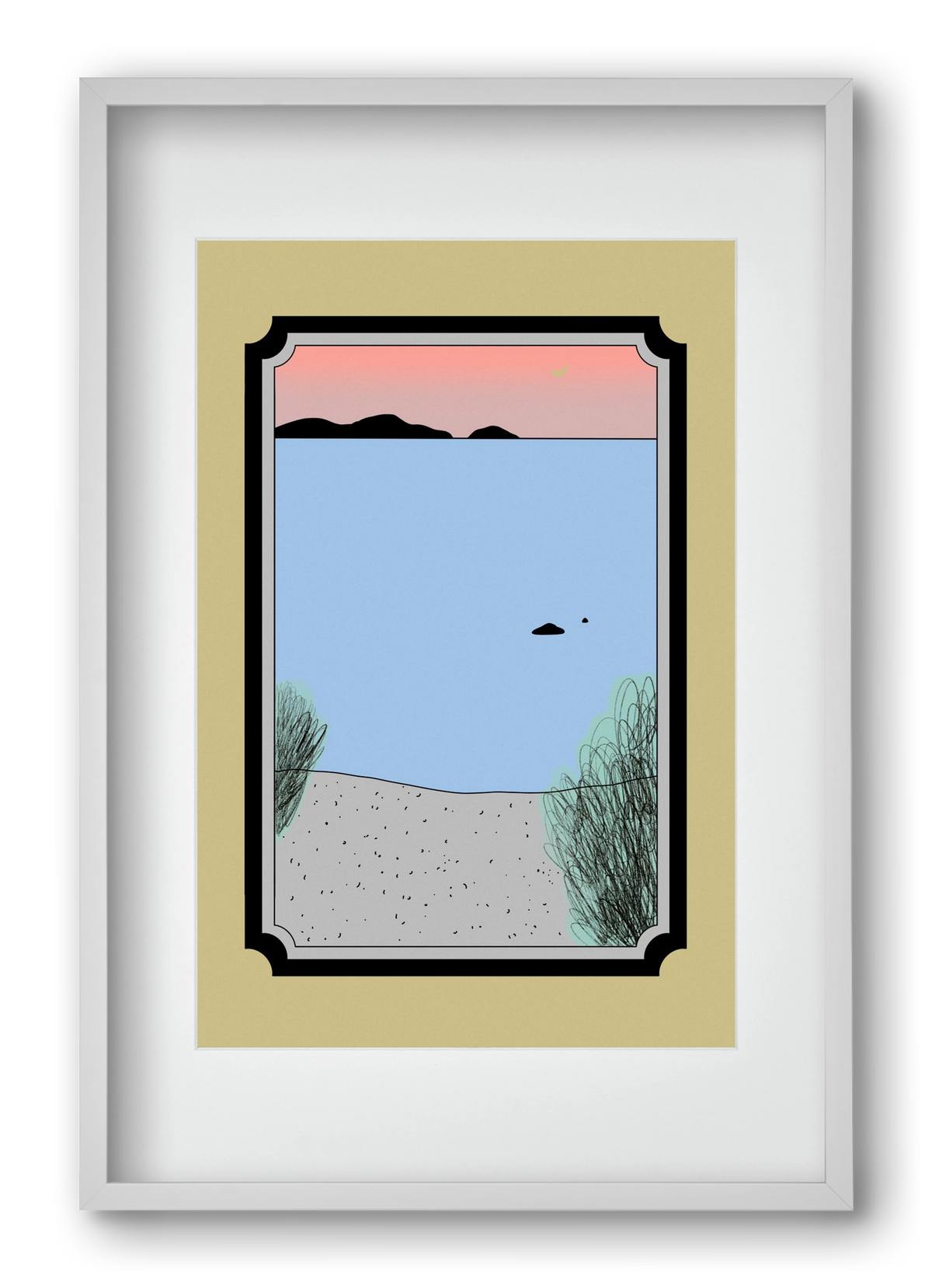 JUM, 40x60 cm (30x45 cm), Fehér keret, paszpartuval