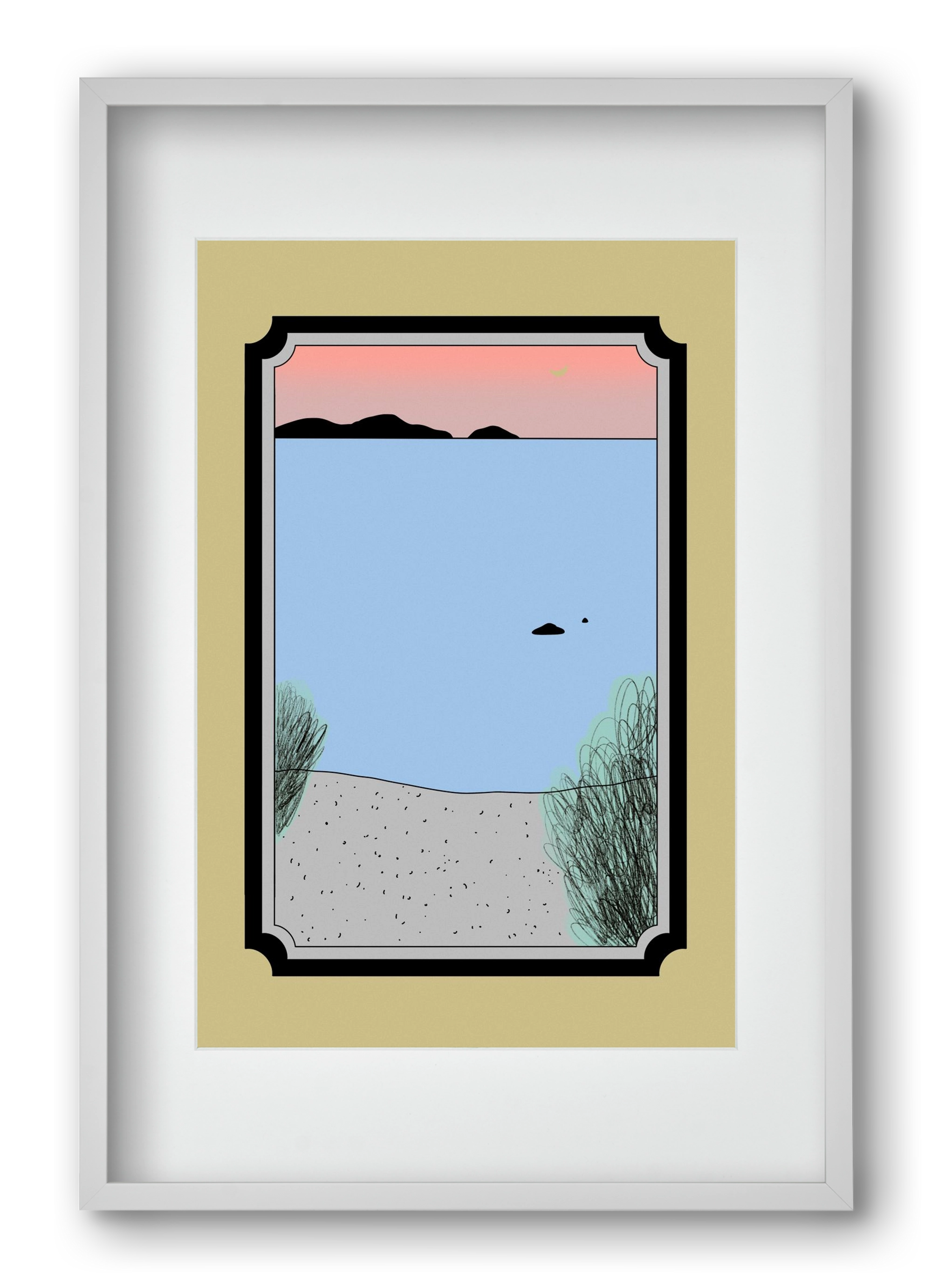 JUM, 40x60 cm (30x45 cm), Fehér keret, paszpartuval