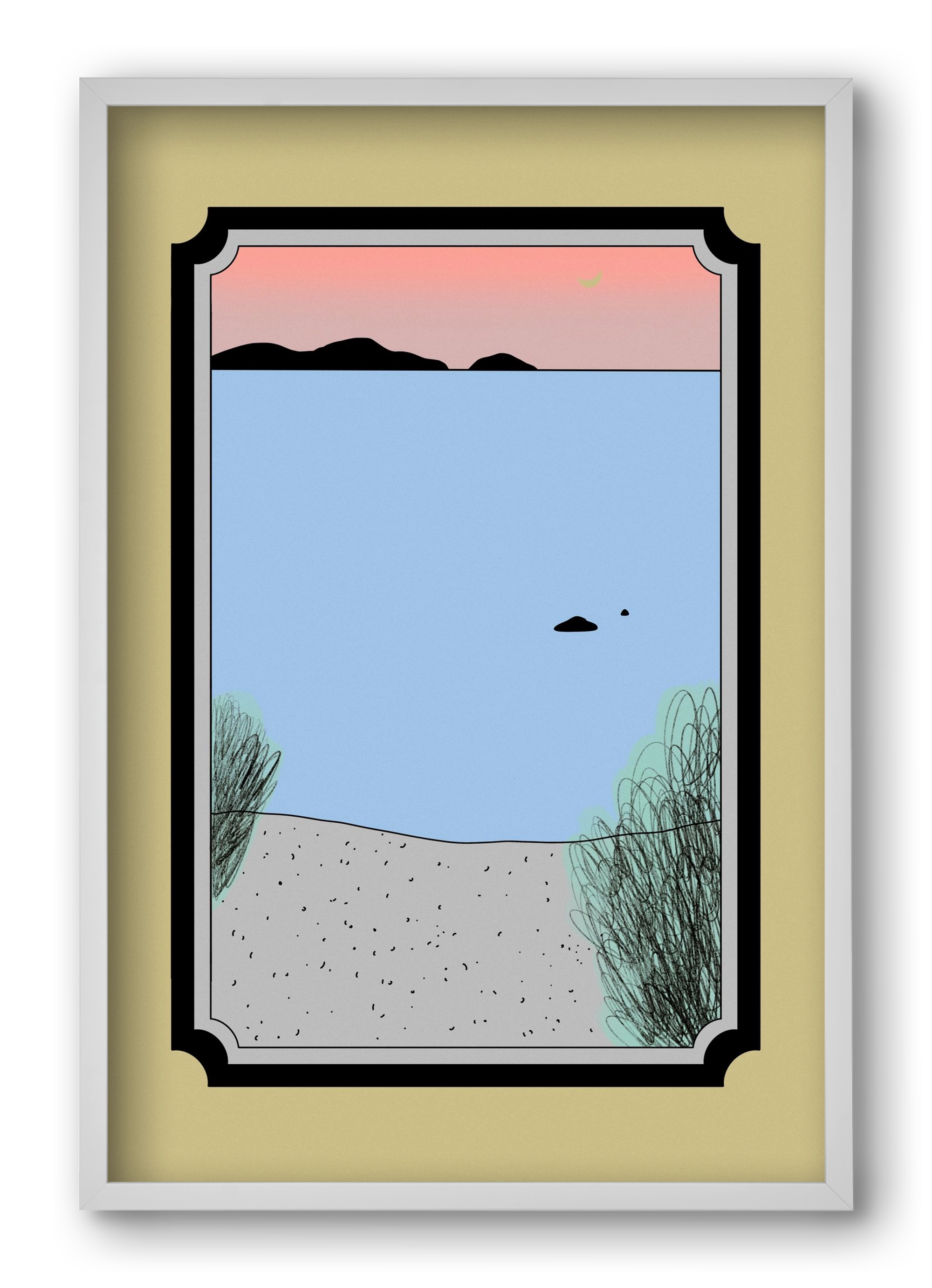 JUM, 40x60 cm (40x60 cm), Fehér keret