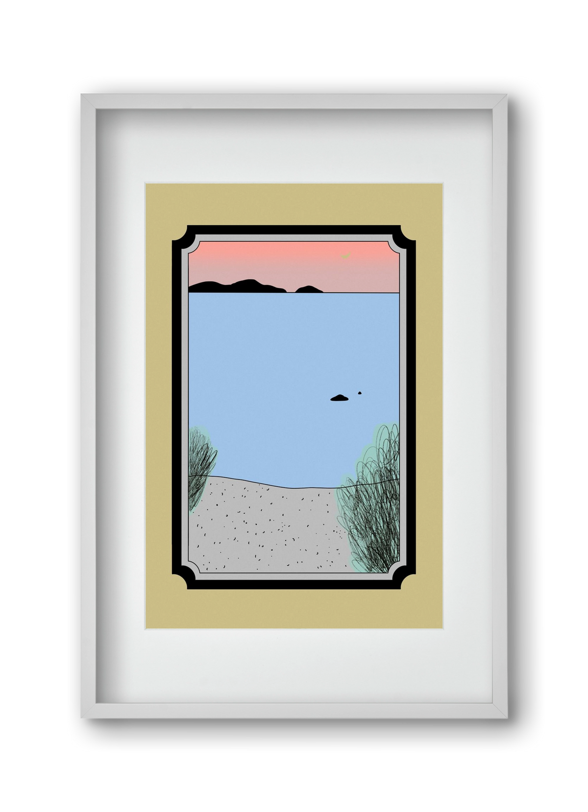 JUM, 30x45 cm (20x30 cm), Fehér keret, paszpartuval