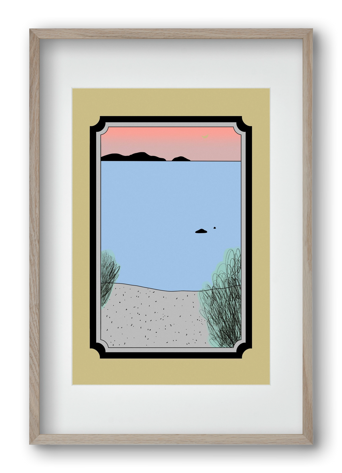 JUM, 40x60 cm (30x45 cm), Tölgy keret, paszpartuval