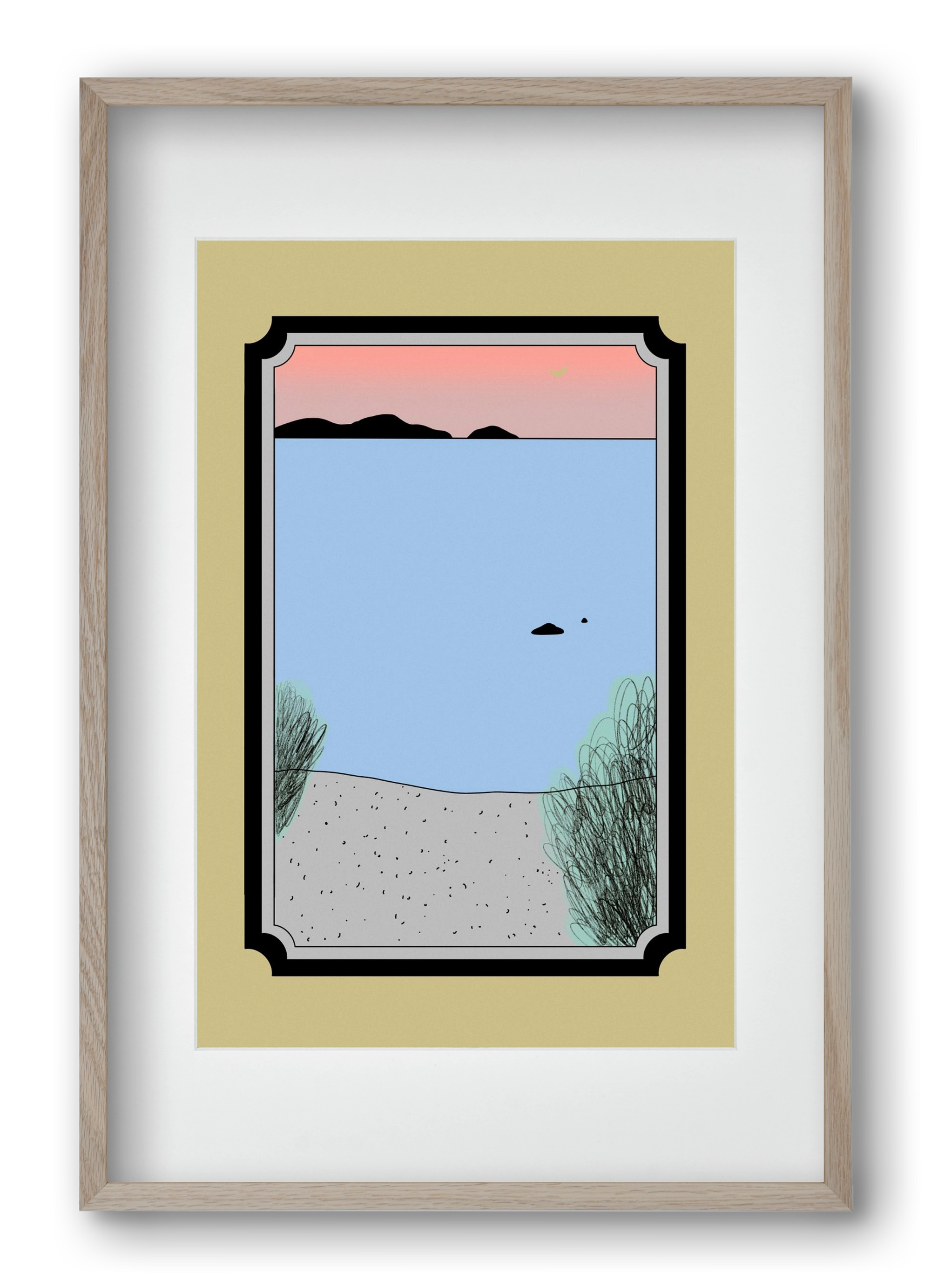 JUM, 40x60 cm (30x45 cm), Tölgy keret, paszpartuval