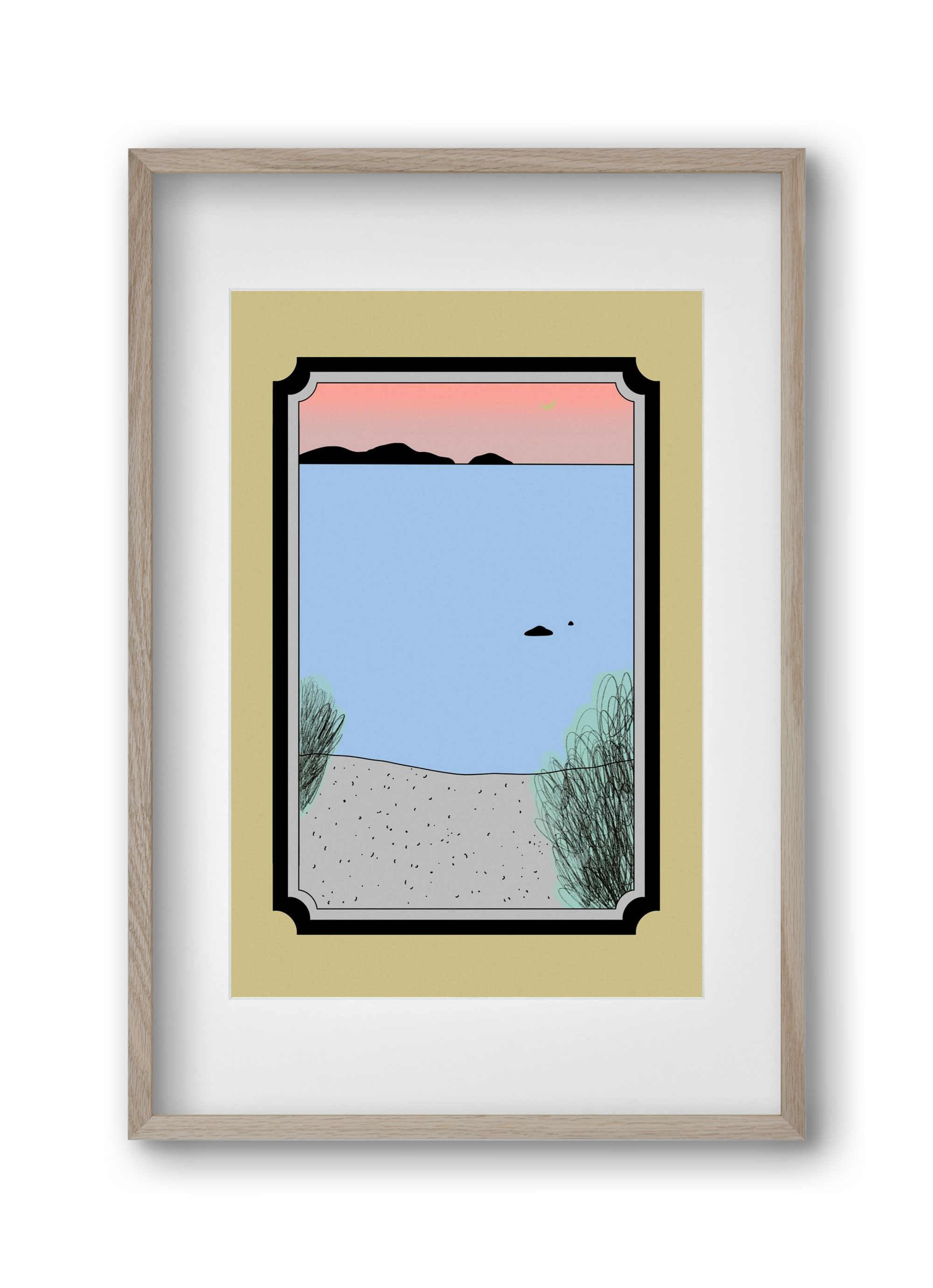 JUM, 30x45 cm (20x30 cm), Tölgy keret, paszpartuval