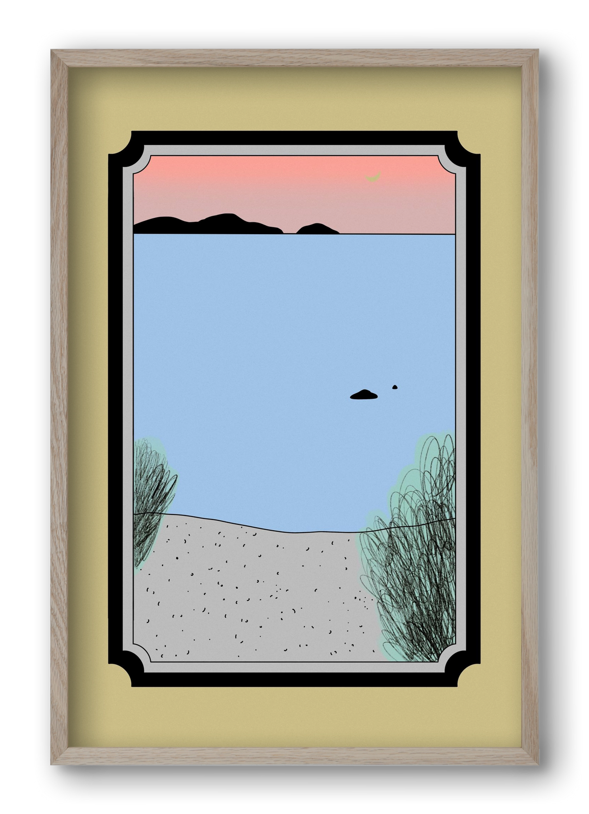 JUM, 40x60 cm (40x60 cm), Tölgy keret