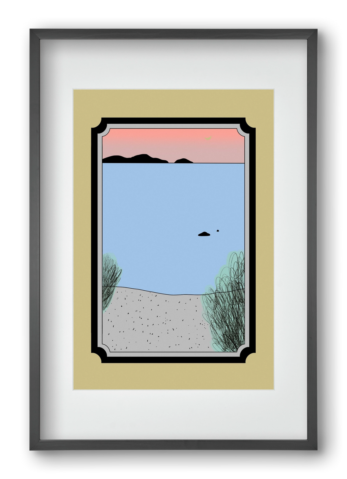 JUM, 40x60 cm (30x45 cm), Fekete keret, paszpartuval