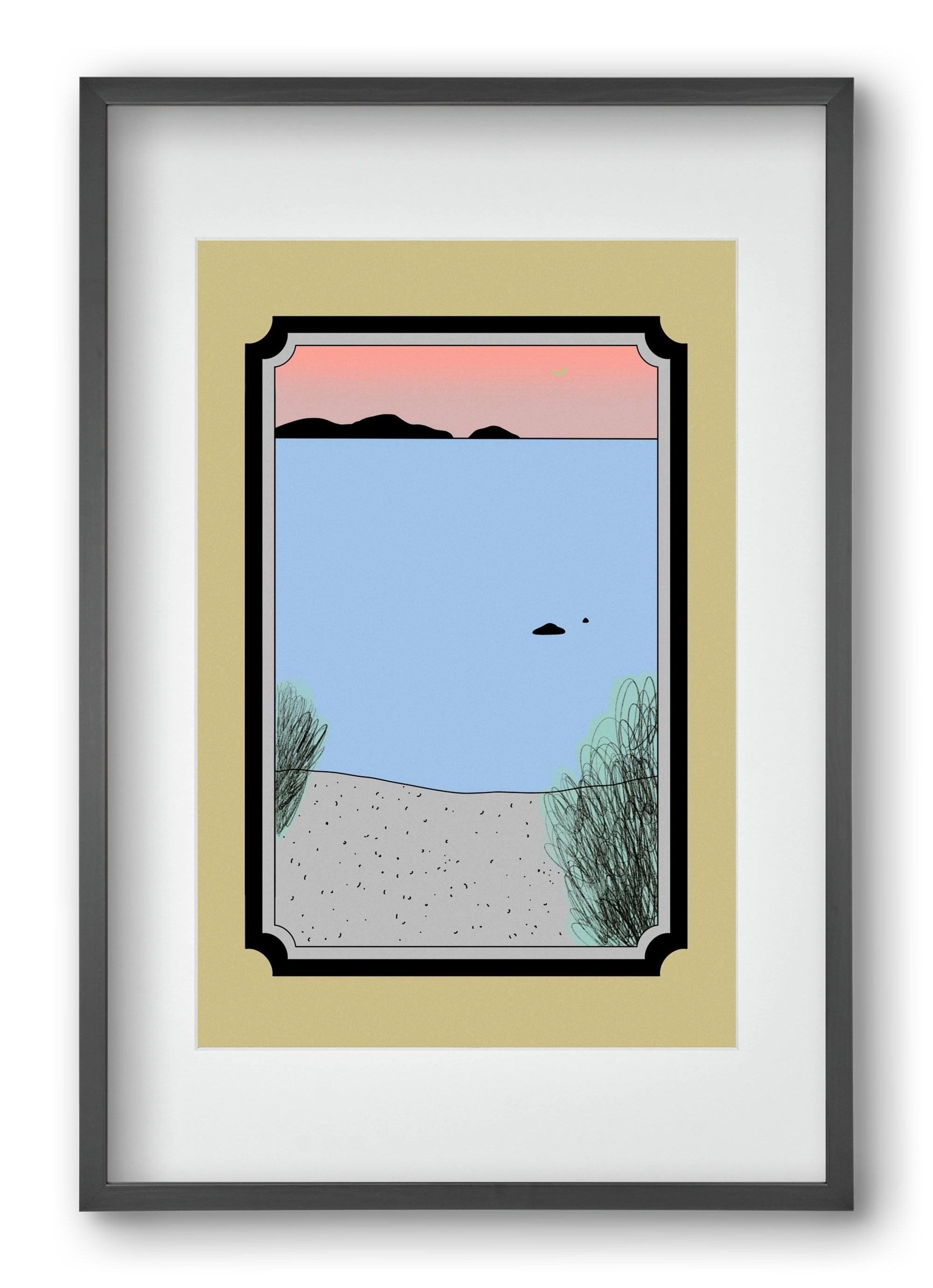 JUM, 40x60 cm (30x45 cm), Fekete keret, paszpartuval