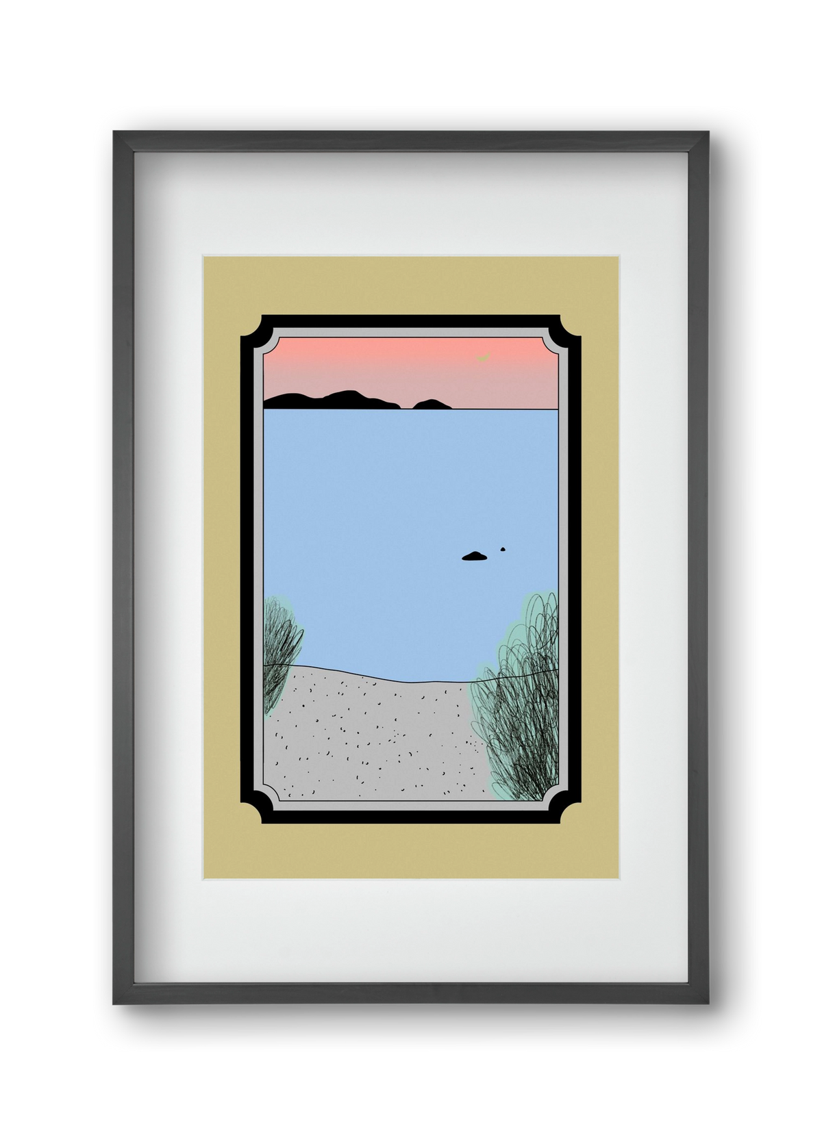 JUM, 30x45 cm (20x30 cm), Fekete keret, paszpartuval