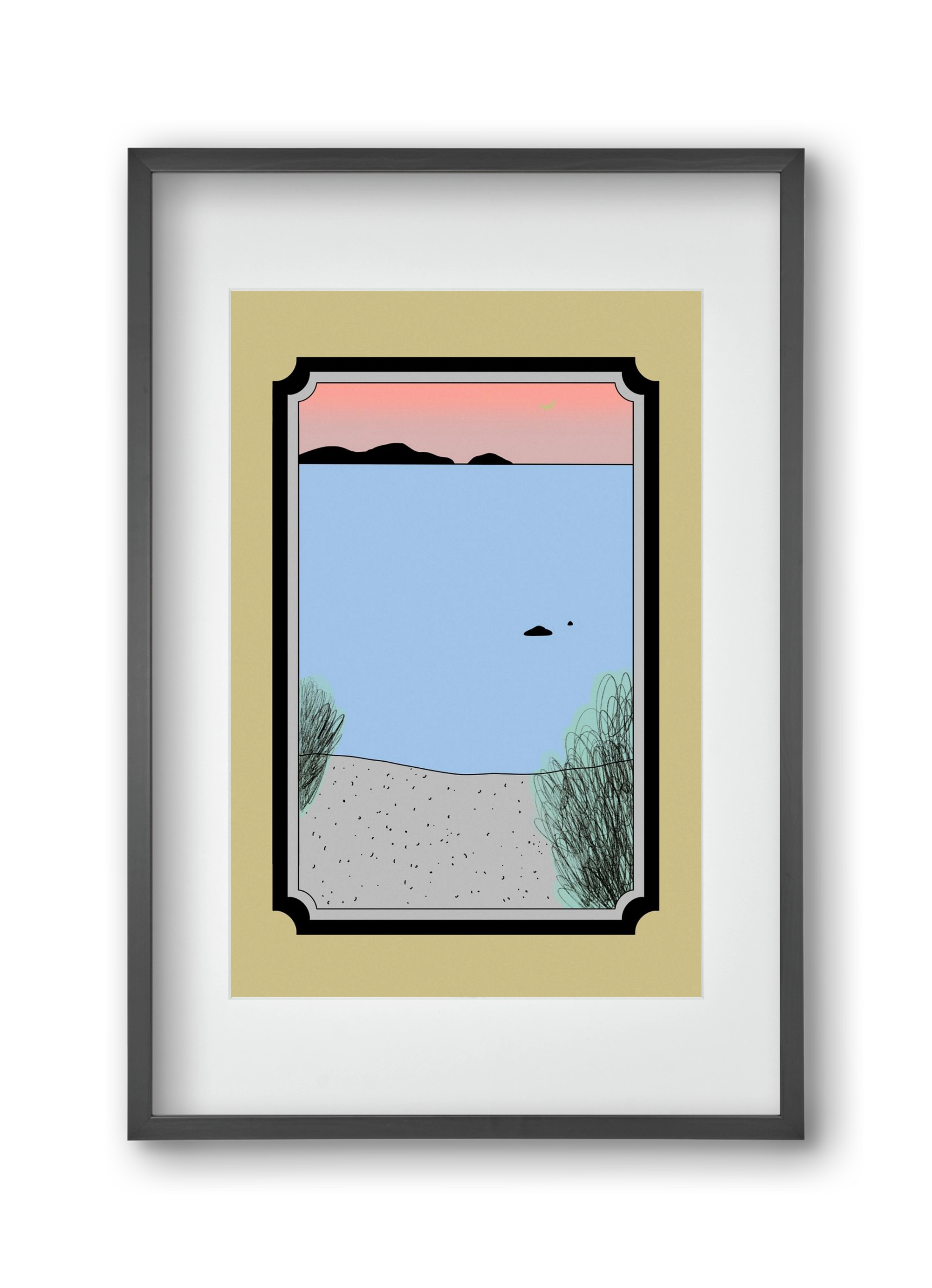 JUM, 30x45 cm (20x30 cm), Fekete keret, paszpartuval