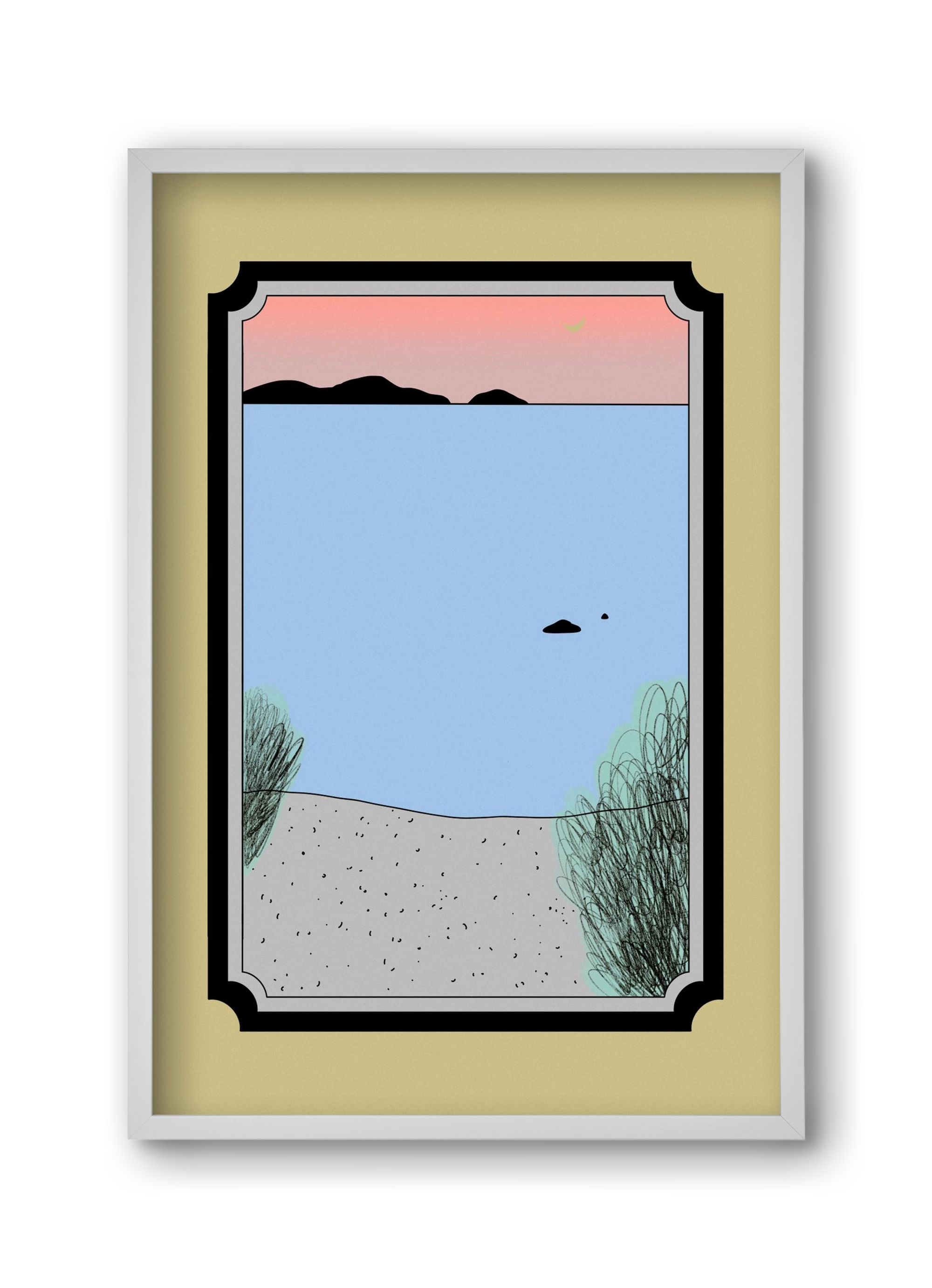 JUM, 30x45 cm (30x45 cm), Fehér keret