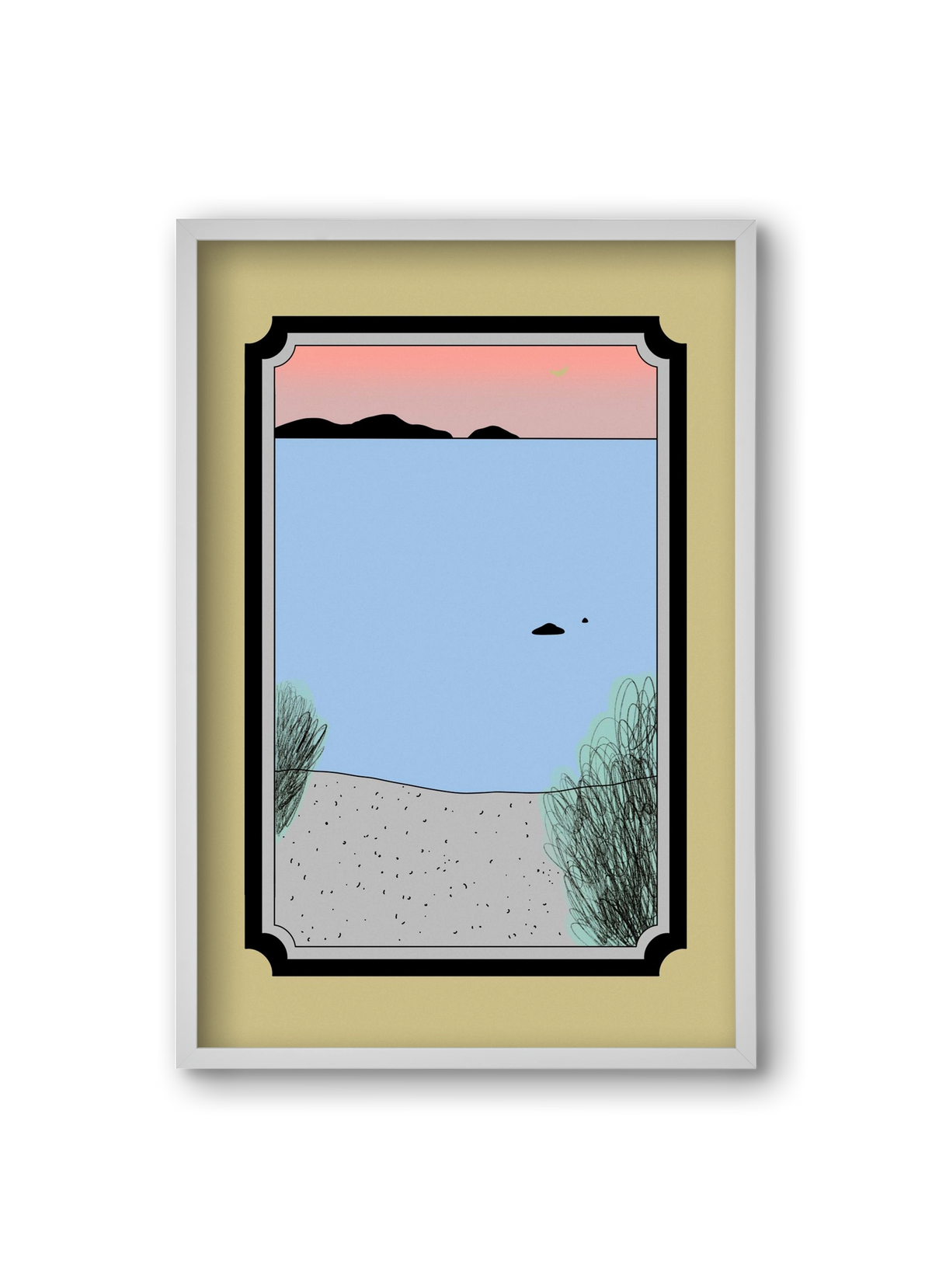 JUM, 20x30 cm (20x30 cm), Fehér keret