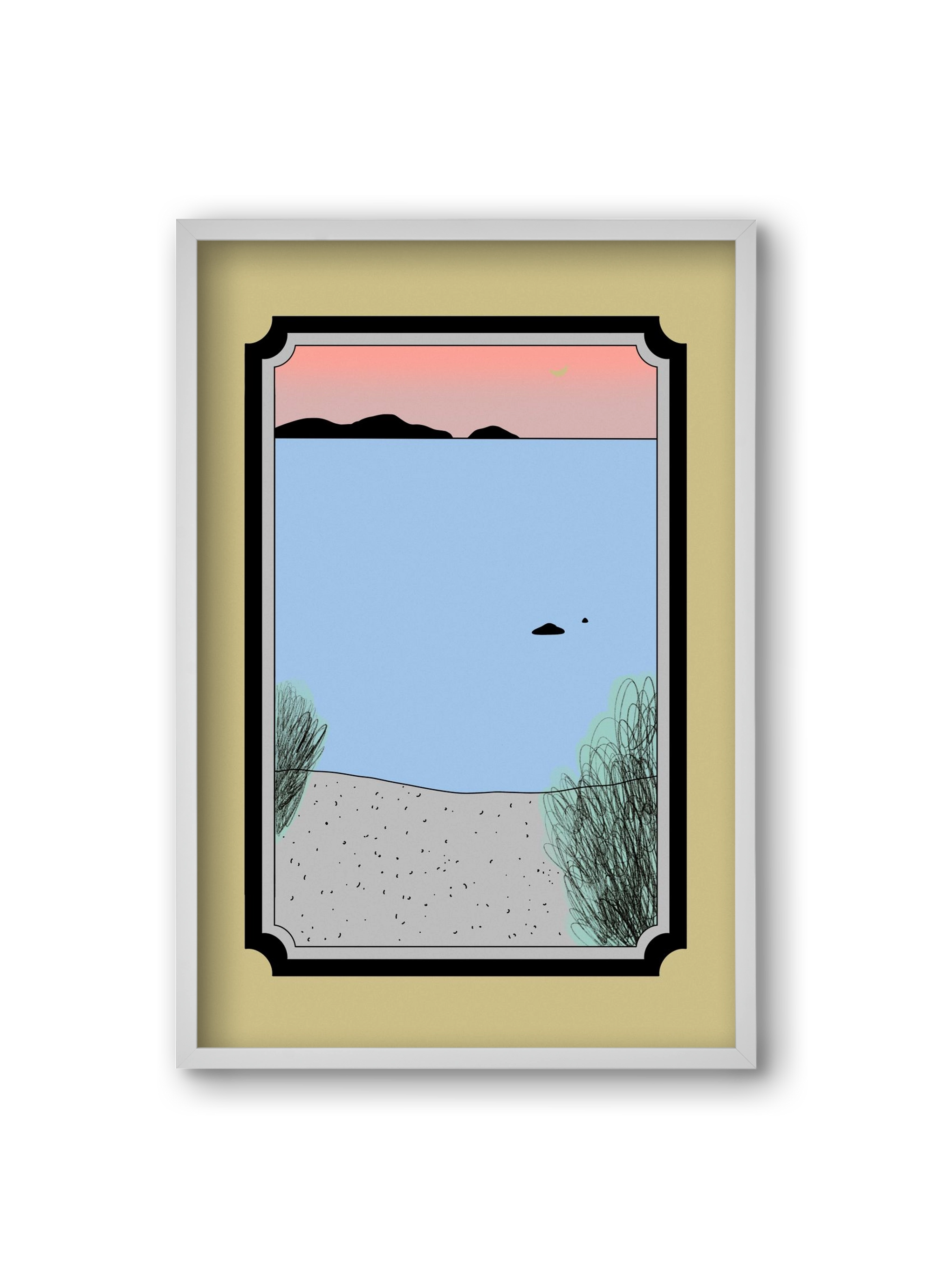 JUM, 20x30 cm (20x30 cm), Fehér keret