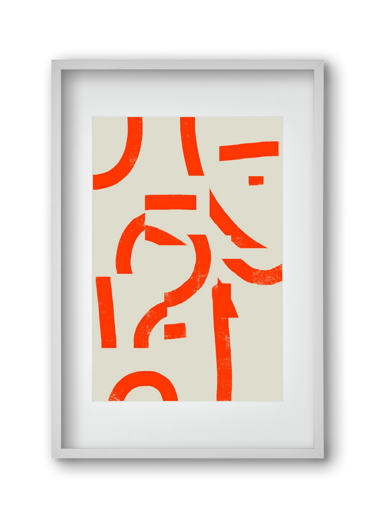 Process, 30x45 cm (20x30 cm), Fehér keret, paszpartuval