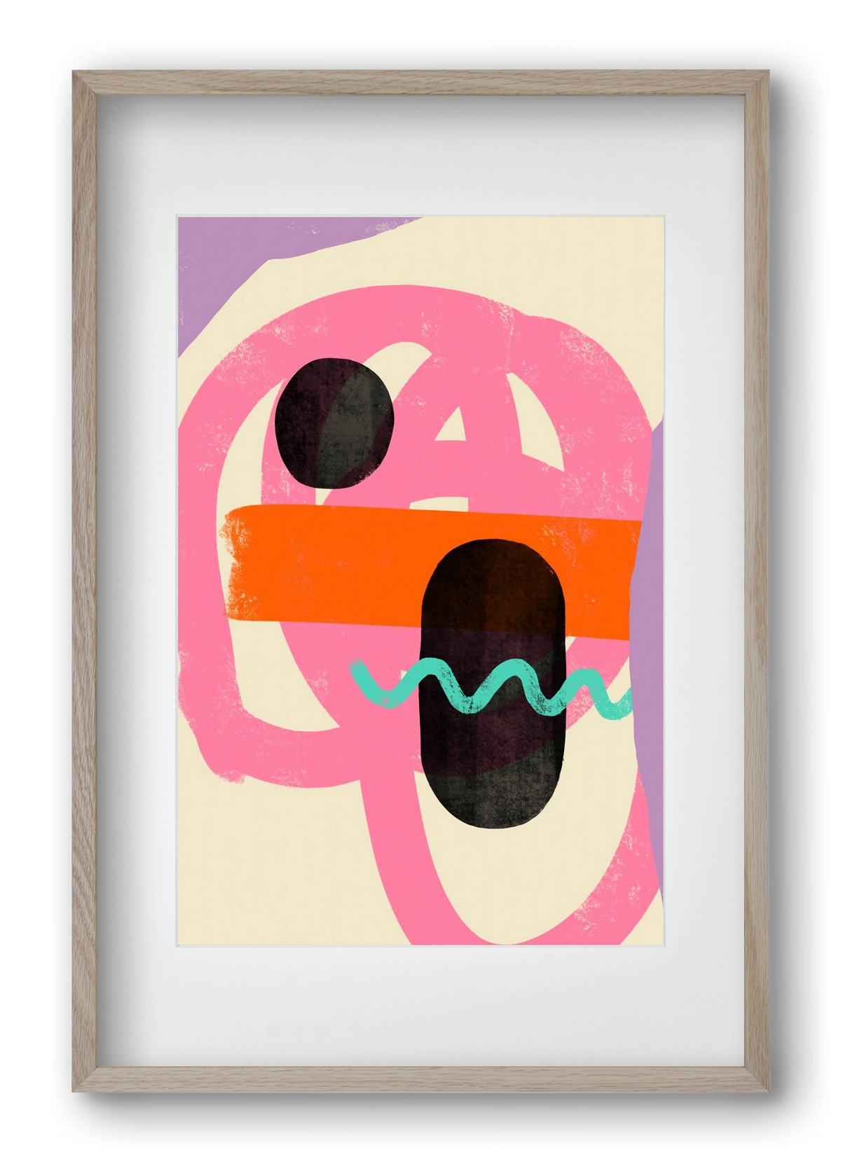 THOUGHTS, 40x60 cm (30x45 cm), Tölgy keret, paszpartuval