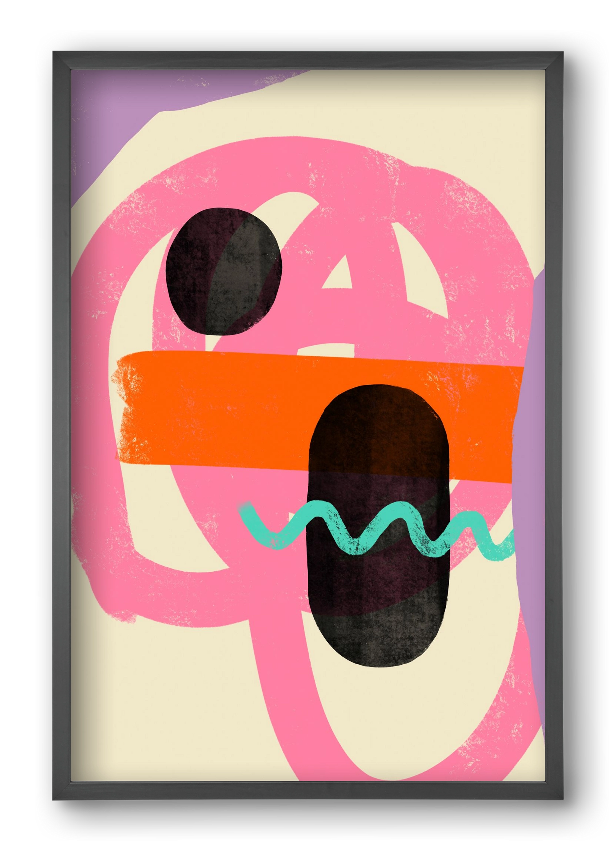 THOUGHTS, 40x60 cm (40x60 cm), Fekete keret