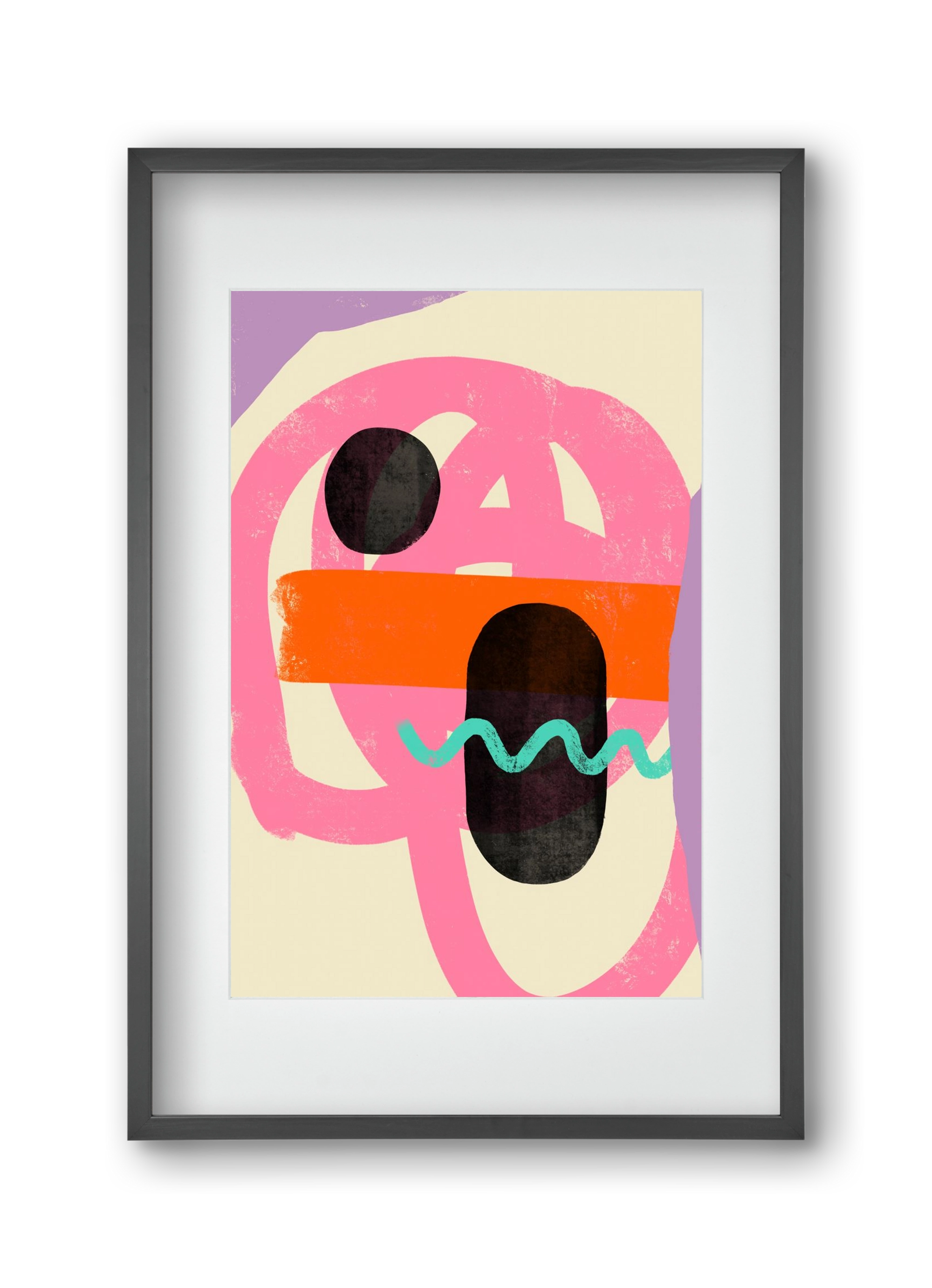 THOUGHTS, 30x45 cm (20x30 cm), Fekete keret, paszpartuval