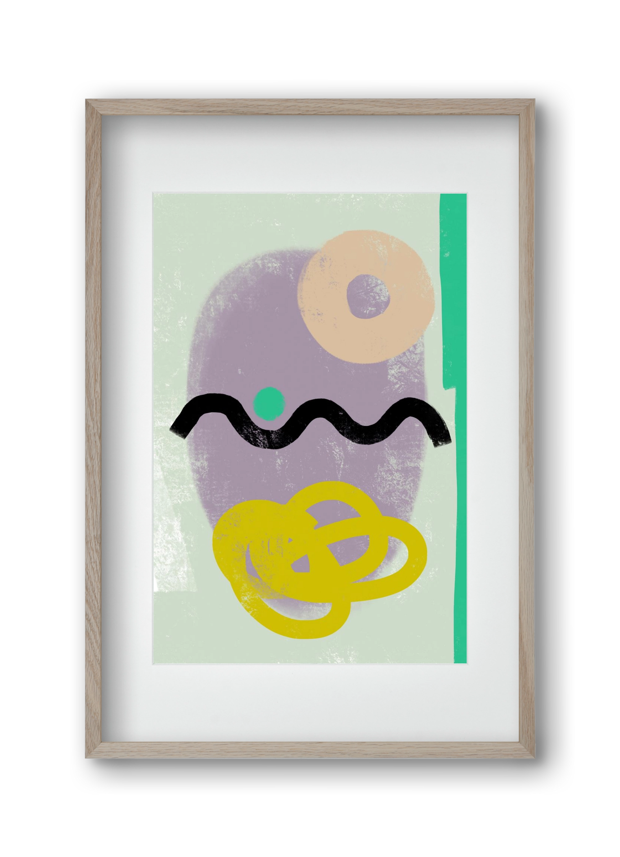 CONVERSATION, 30x45 cm (20x30 cm), Tölgy keret, paszpartuval