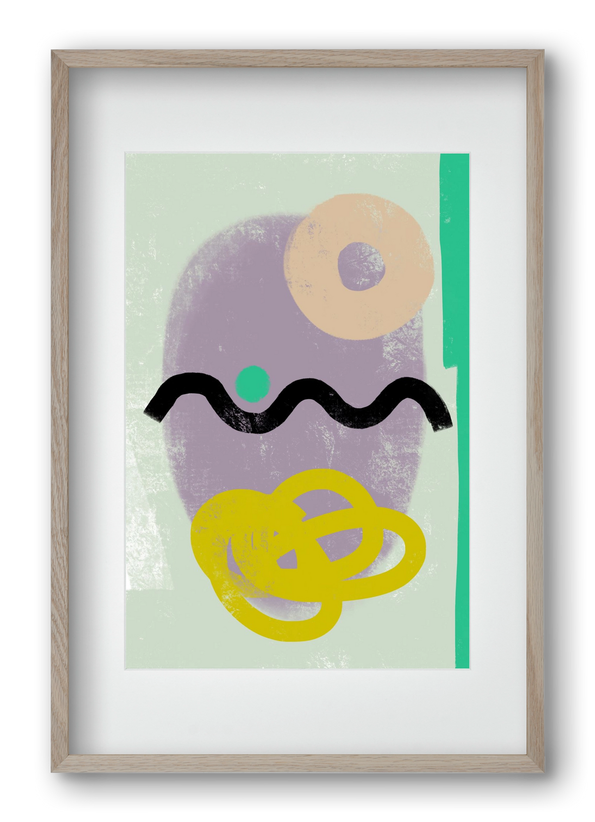 CONVERSATION, 40x60 cm (30x45 cm), Tölgy keret, paszpartuval