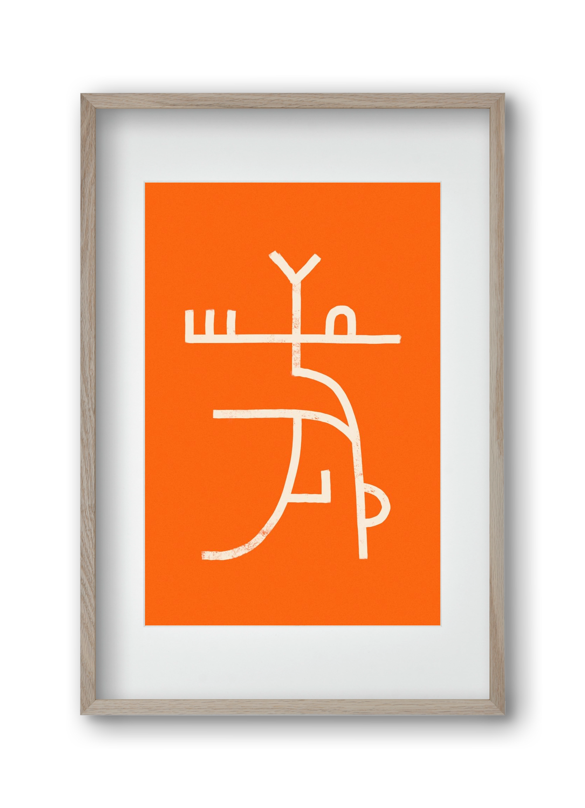 GOAT DANCE, 30x45 cm (20x30 cm), Tölgy keret, paszpartuval