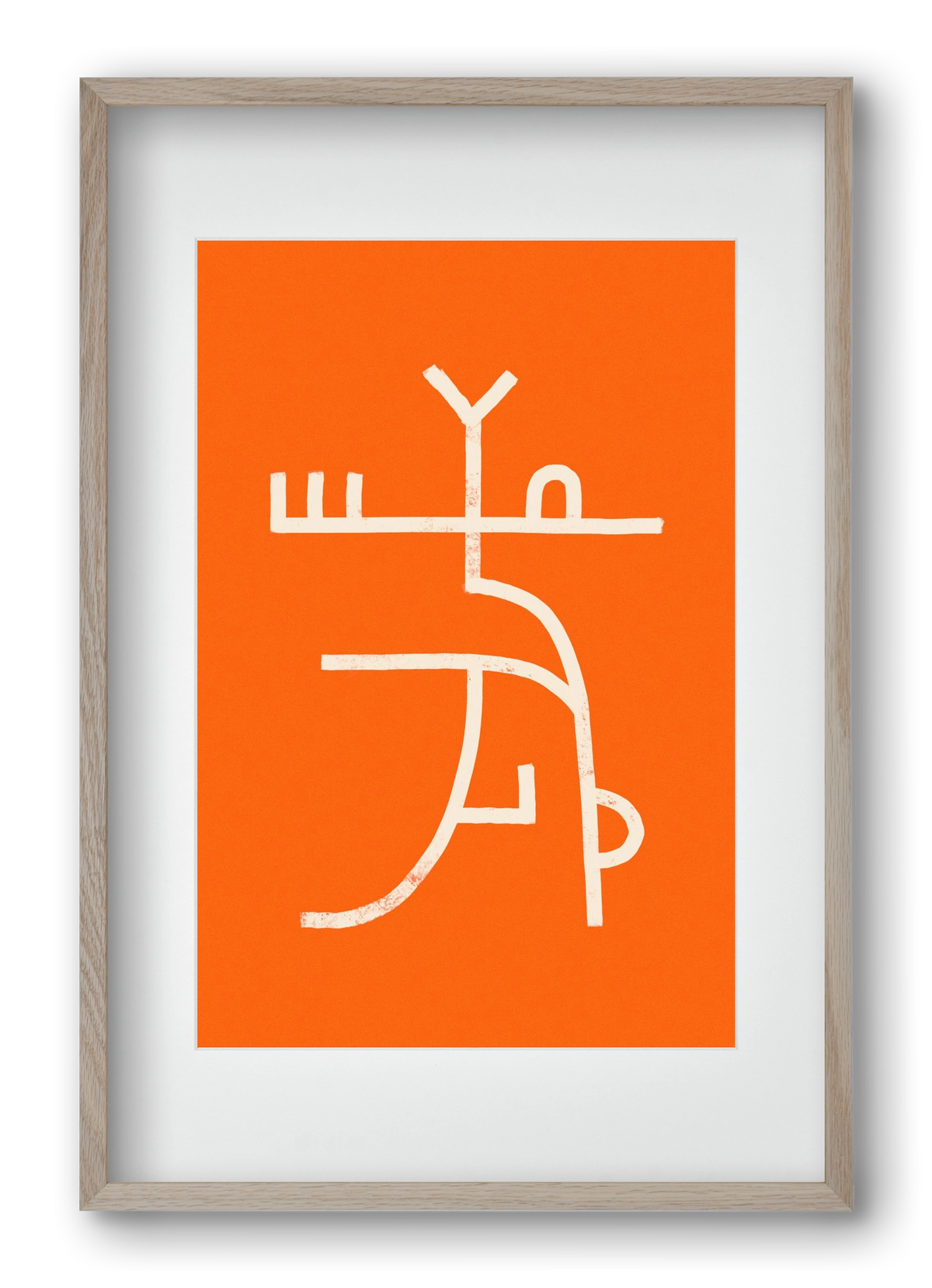 GOAT DANCE, 40x60 cm (30x45 cm), Tölgy keret, paszpartuval