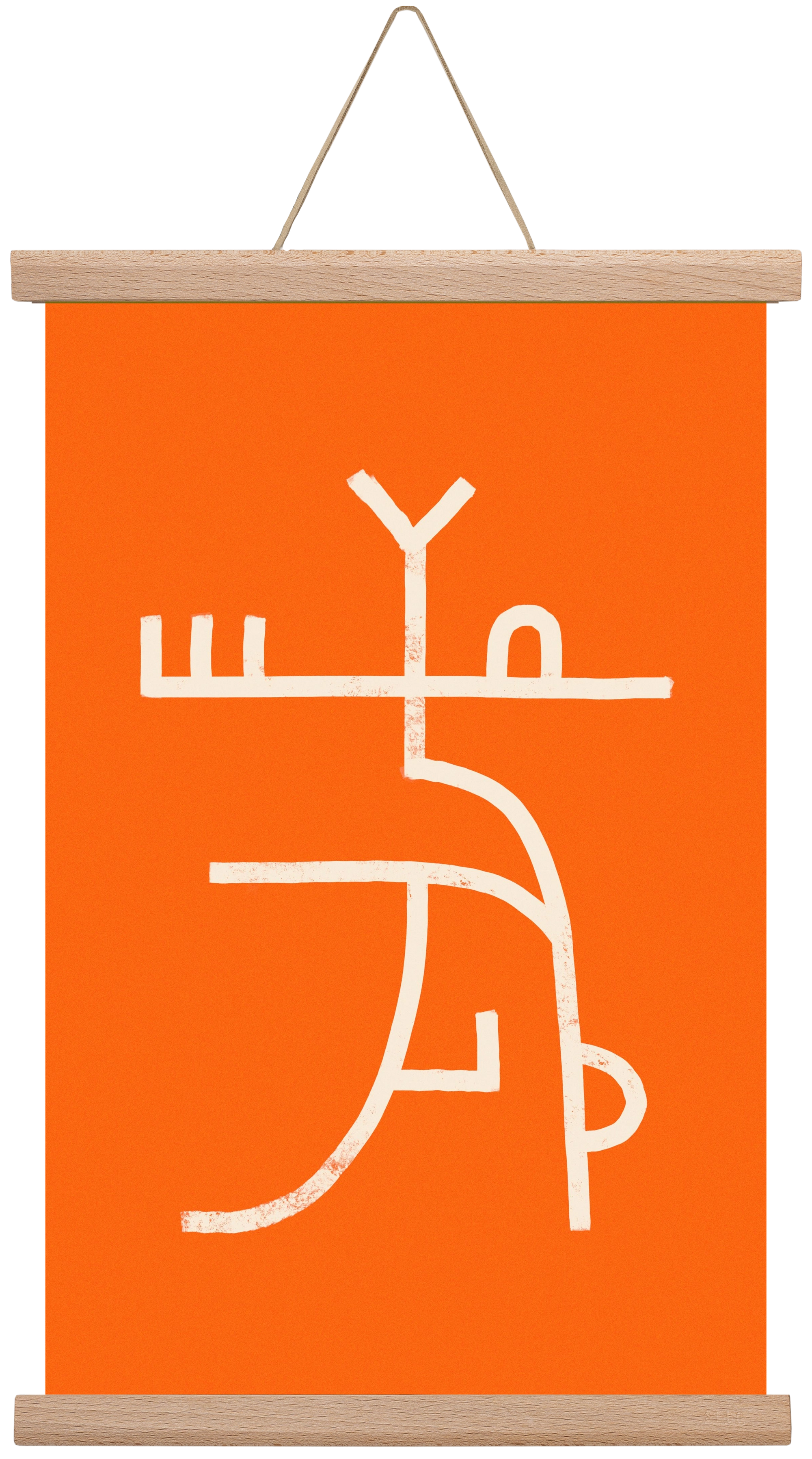 GOAT DANCE, 30x45 cm (30x45 cm), Tölgy akasztó