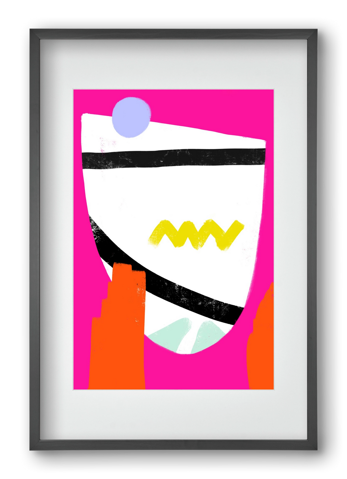 SMILE, 40x60 cm (30x45 cm), Fekete keret, paszpartuval