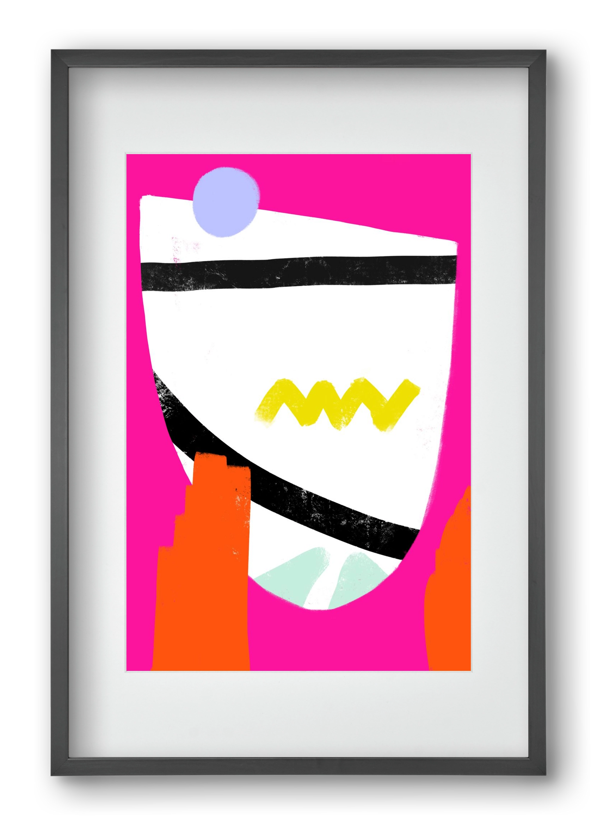 SMILE, 40x60 cm (30x45 cm), Fekete keret, paszpartuval