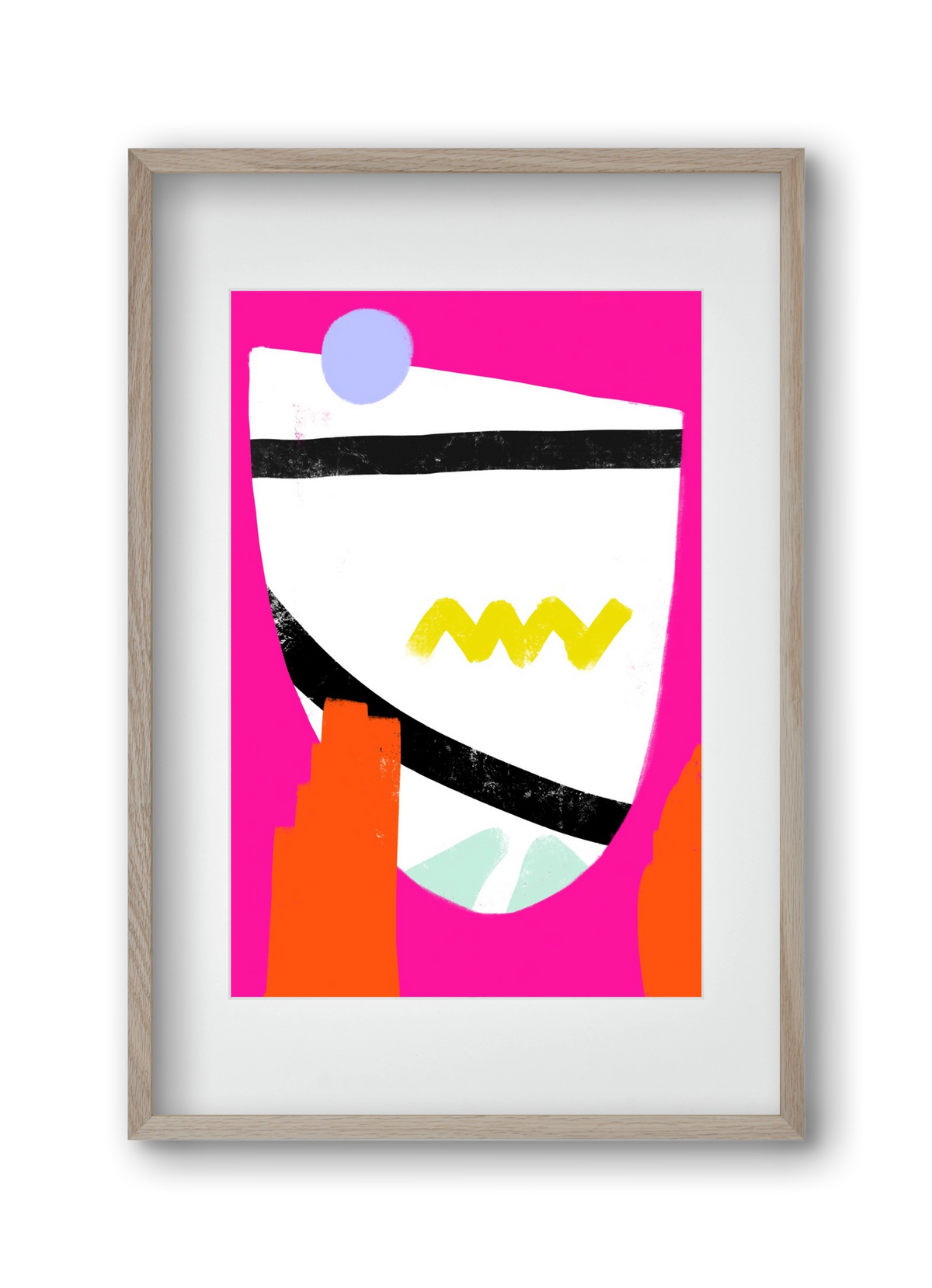 SMILE, 30x45 cm (20x30 cm), Tölgy keret, paszpartuval