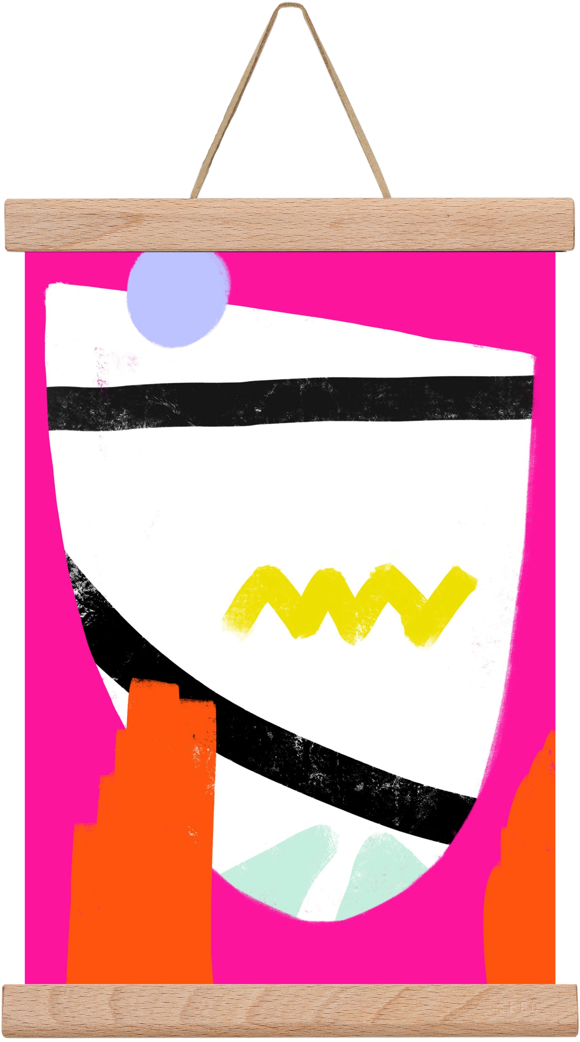 SMILE, 20x30 cm (20x30 cm), Tölgy akasztó