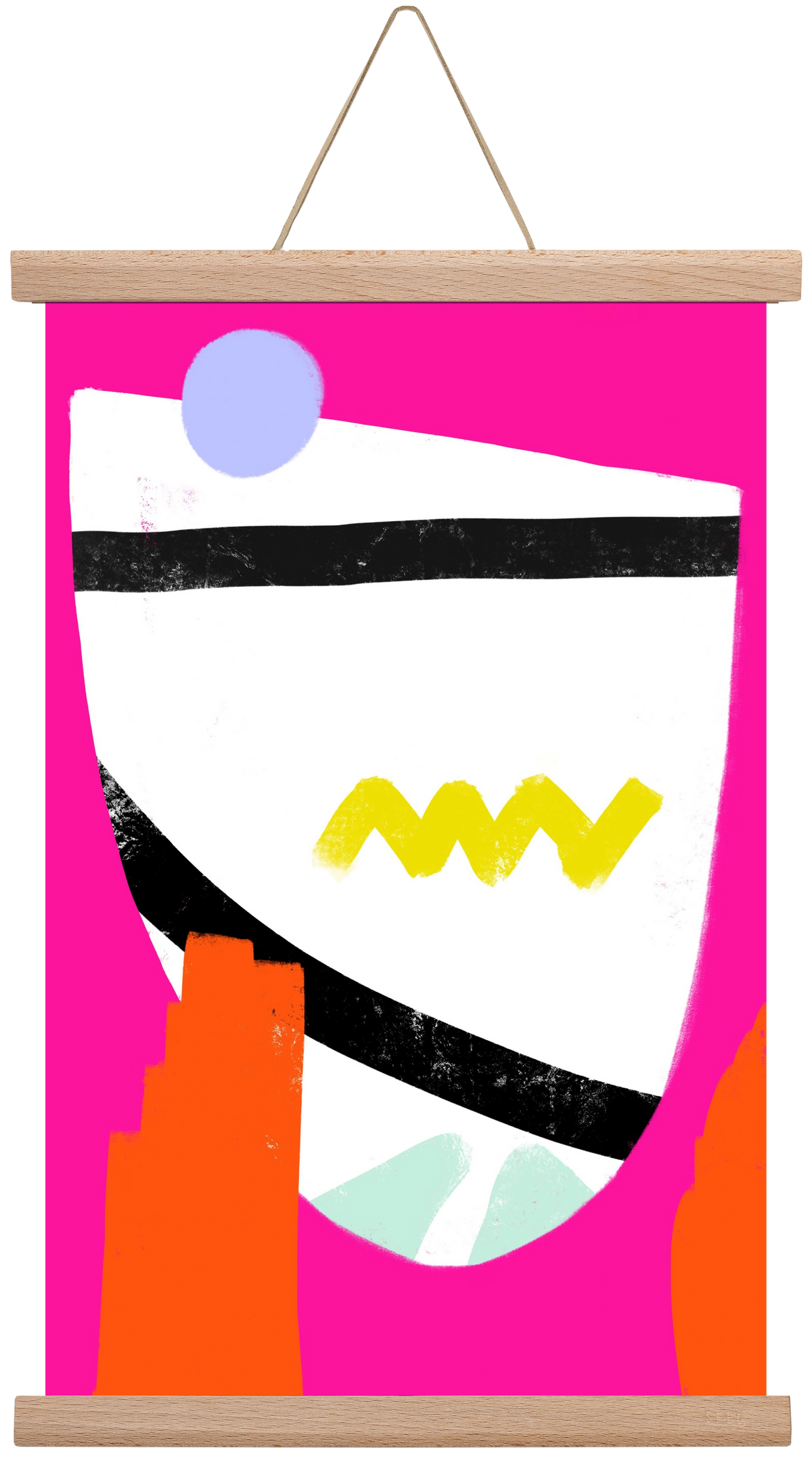 SMILE, 30x45 cm (30x45 cm), Tölgy akasztó