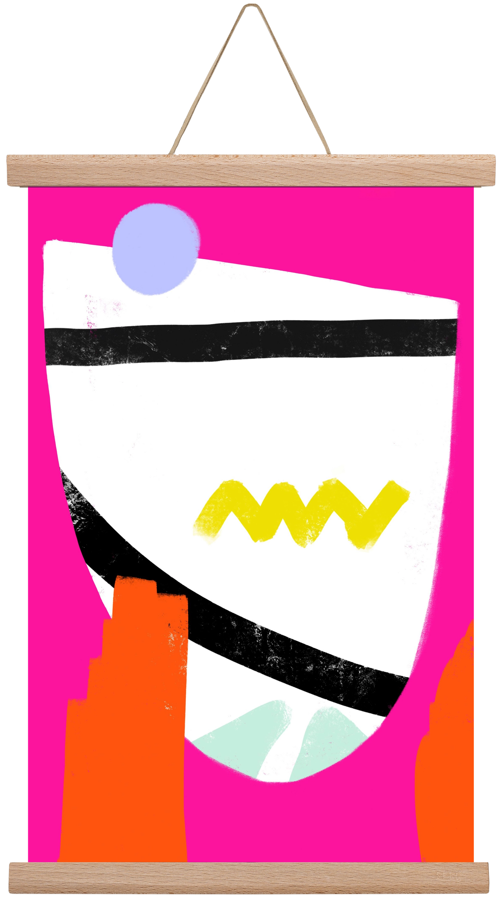 SMILE, 30x45 cm (30x45 cm), Tölgy akasztó