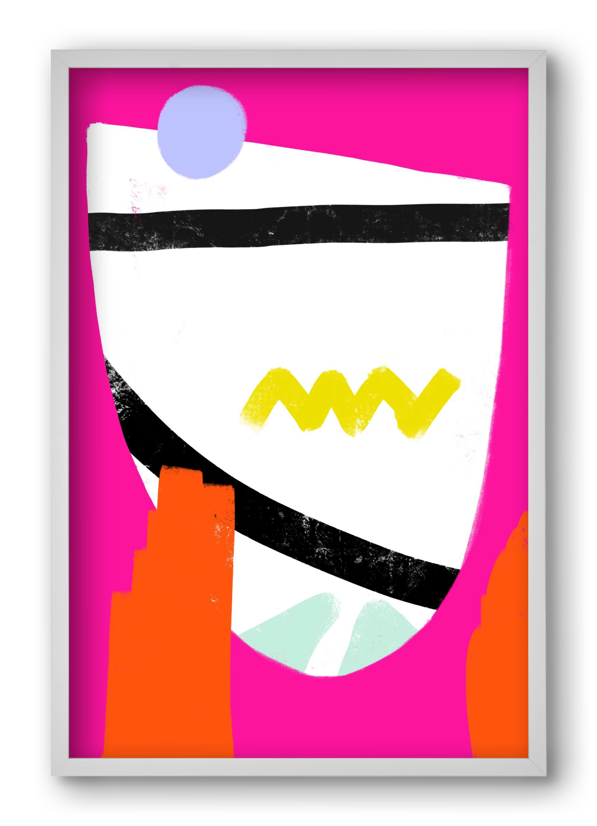 SMILE, 40x60 cm (40x60 cm), Fehér keret