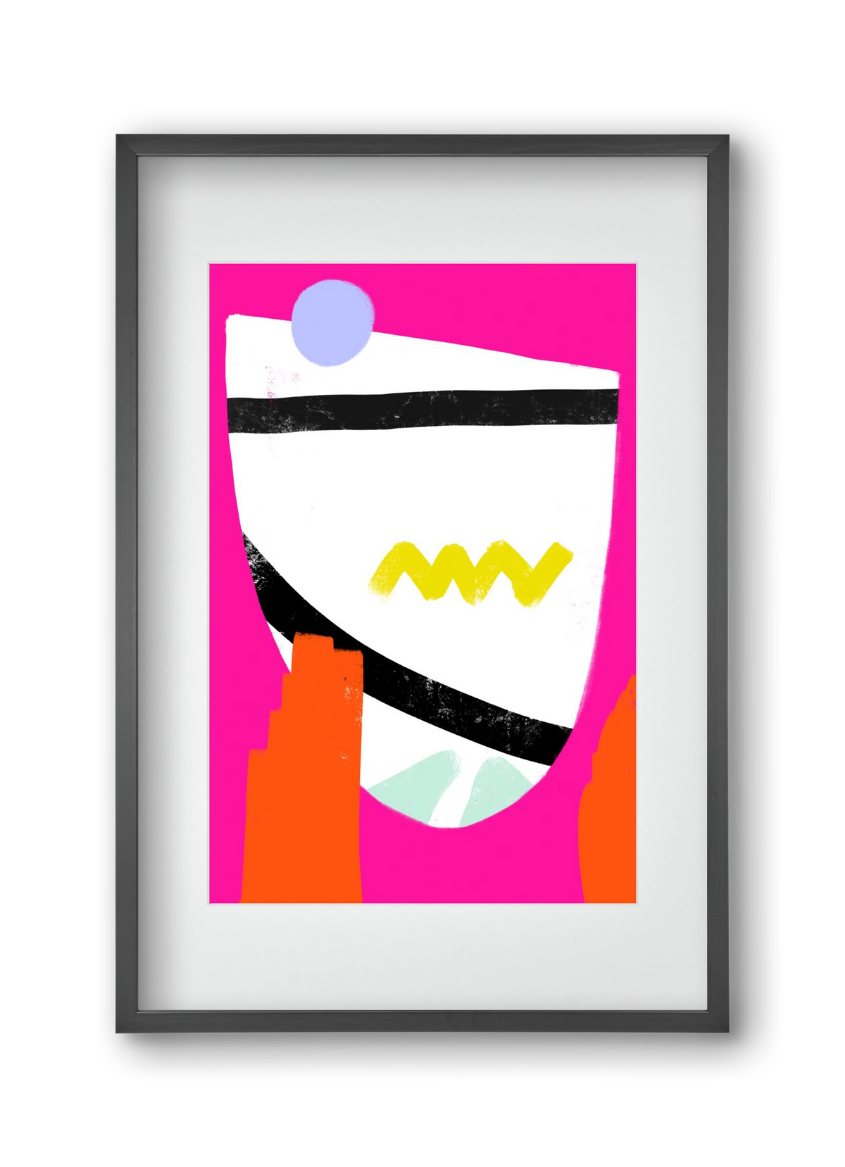 SMILE, 30x45 cm (20x30 cm), Fekete keret, paszpartuval