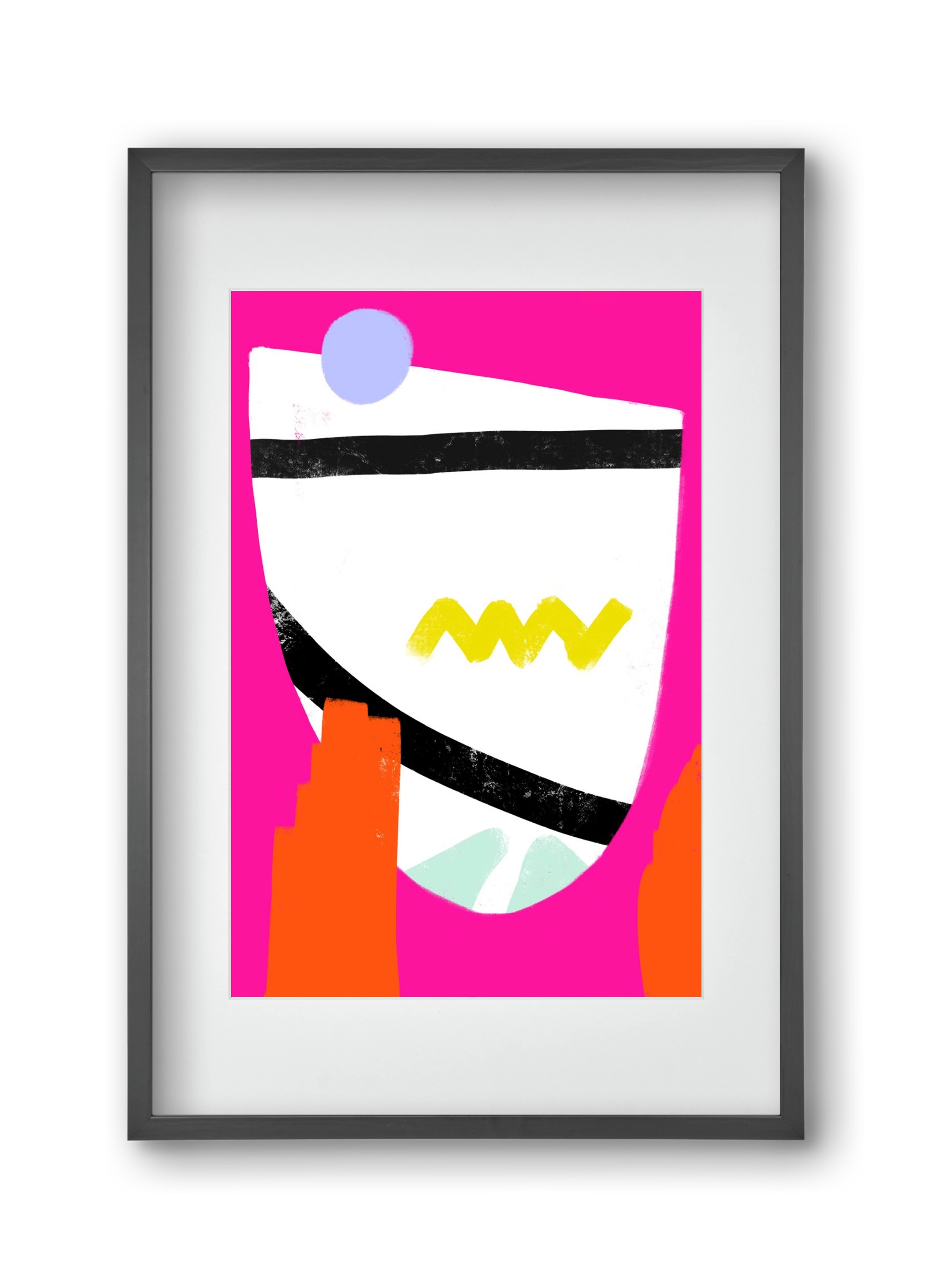 SMILE, 30x45 cm (20x30 cm), Fekete keret, paszpartuval