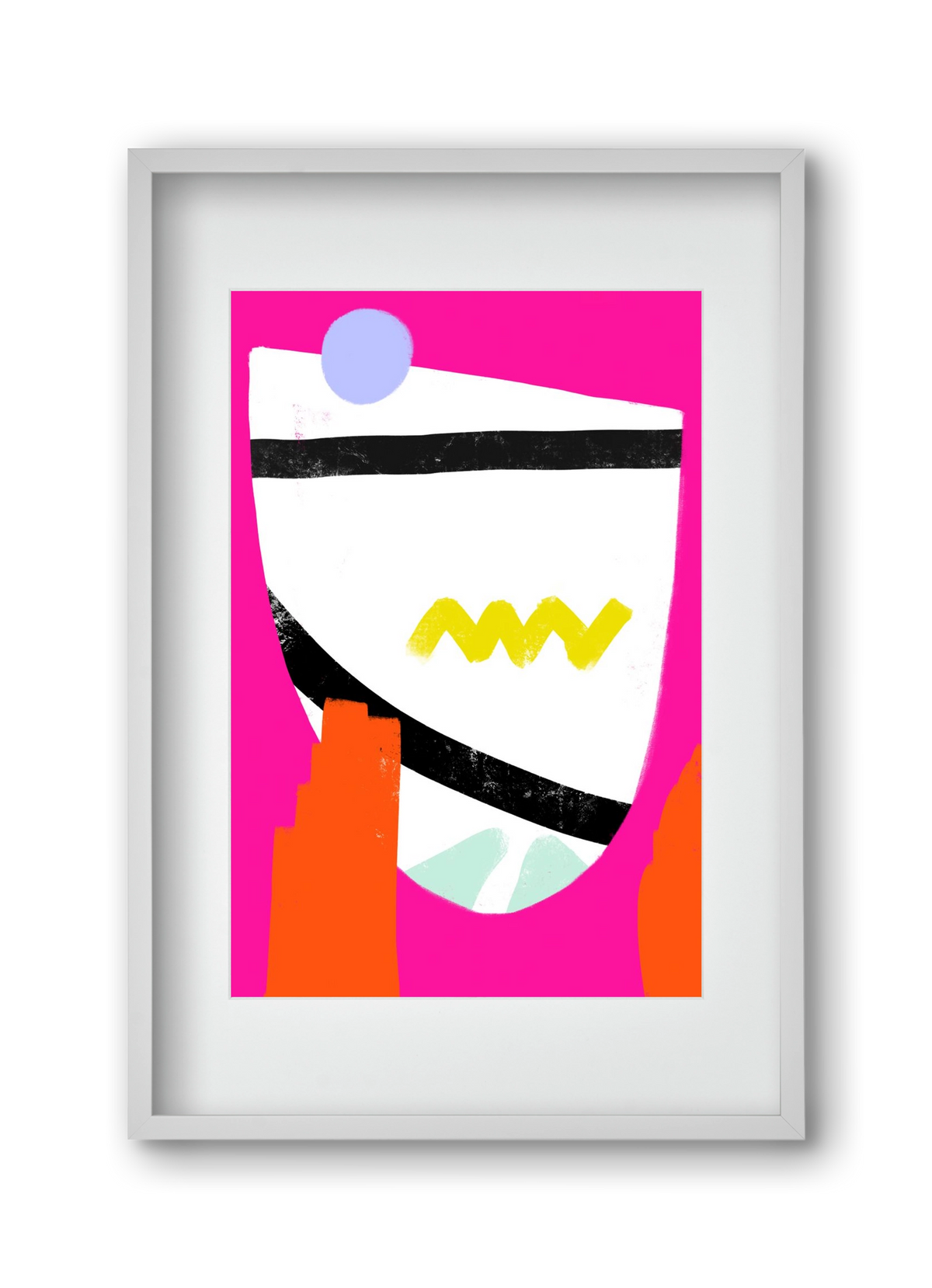 SMILE, 30x45 cm (20x30 cm), Fehér keret, paszpartuval