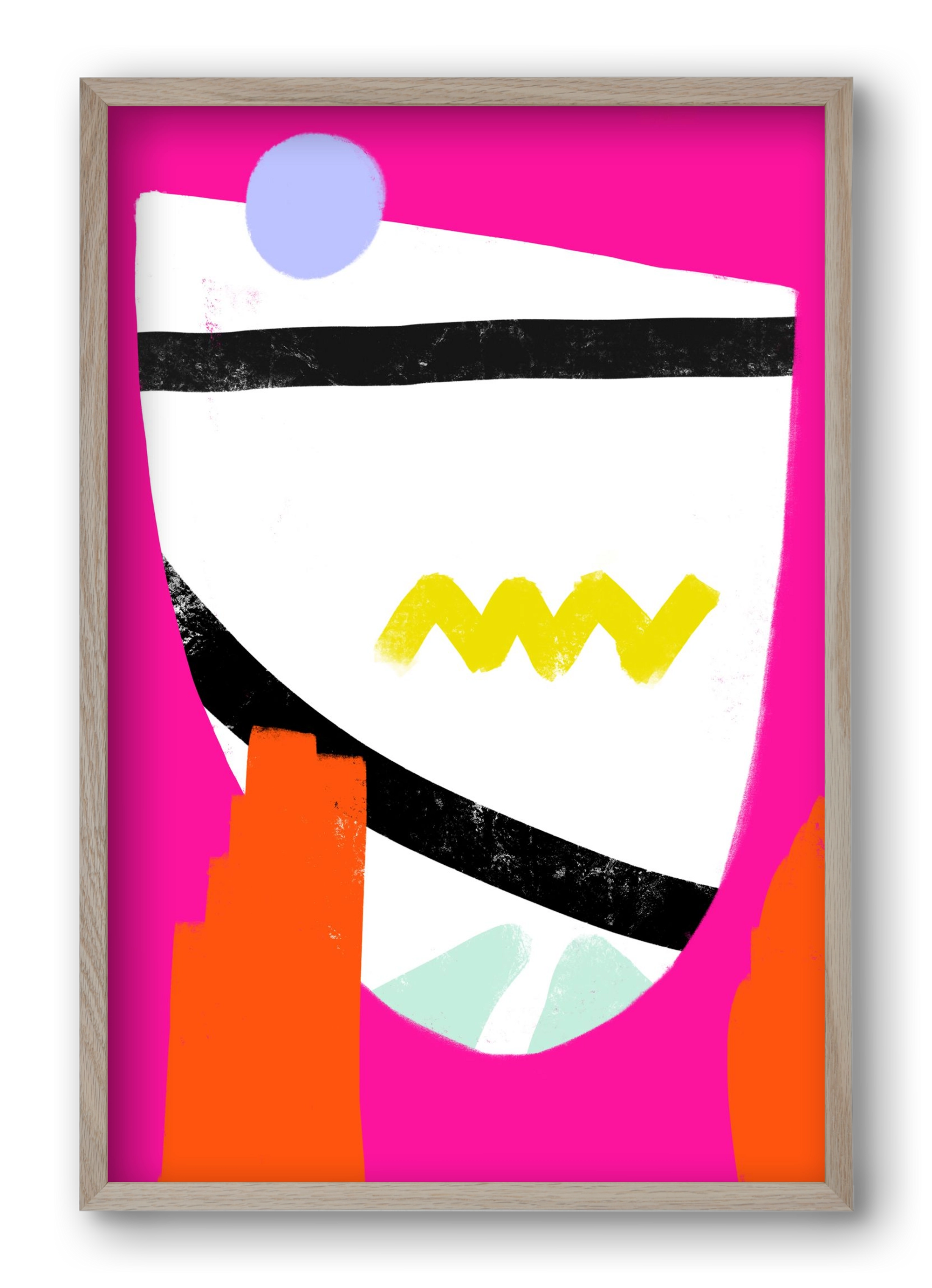 SMILE, 40x60 cm (40x60 cm), Tölgy keret